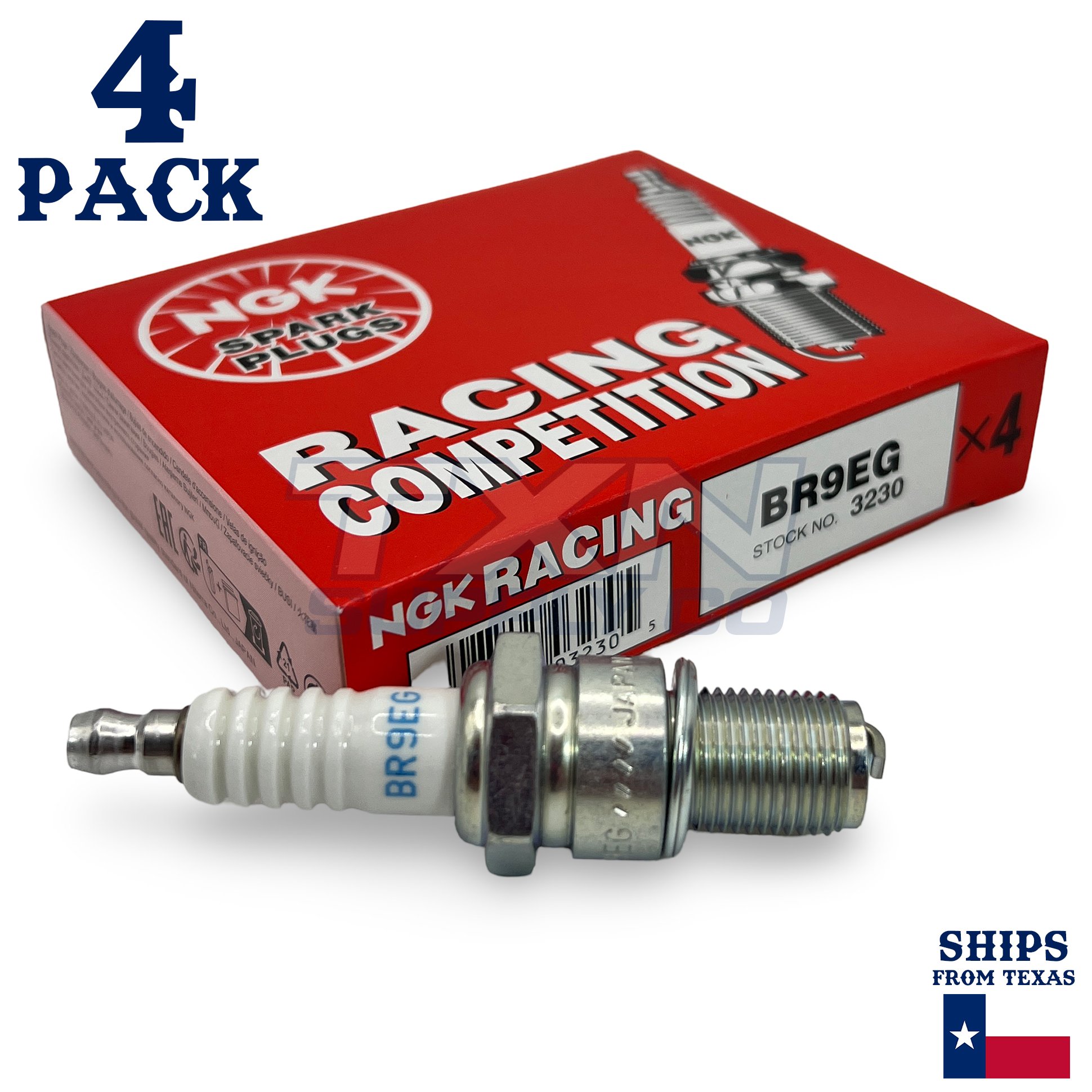 (4-Pack) NGK Spark Plugs BR9EG (Stock # 3230) - Image 1