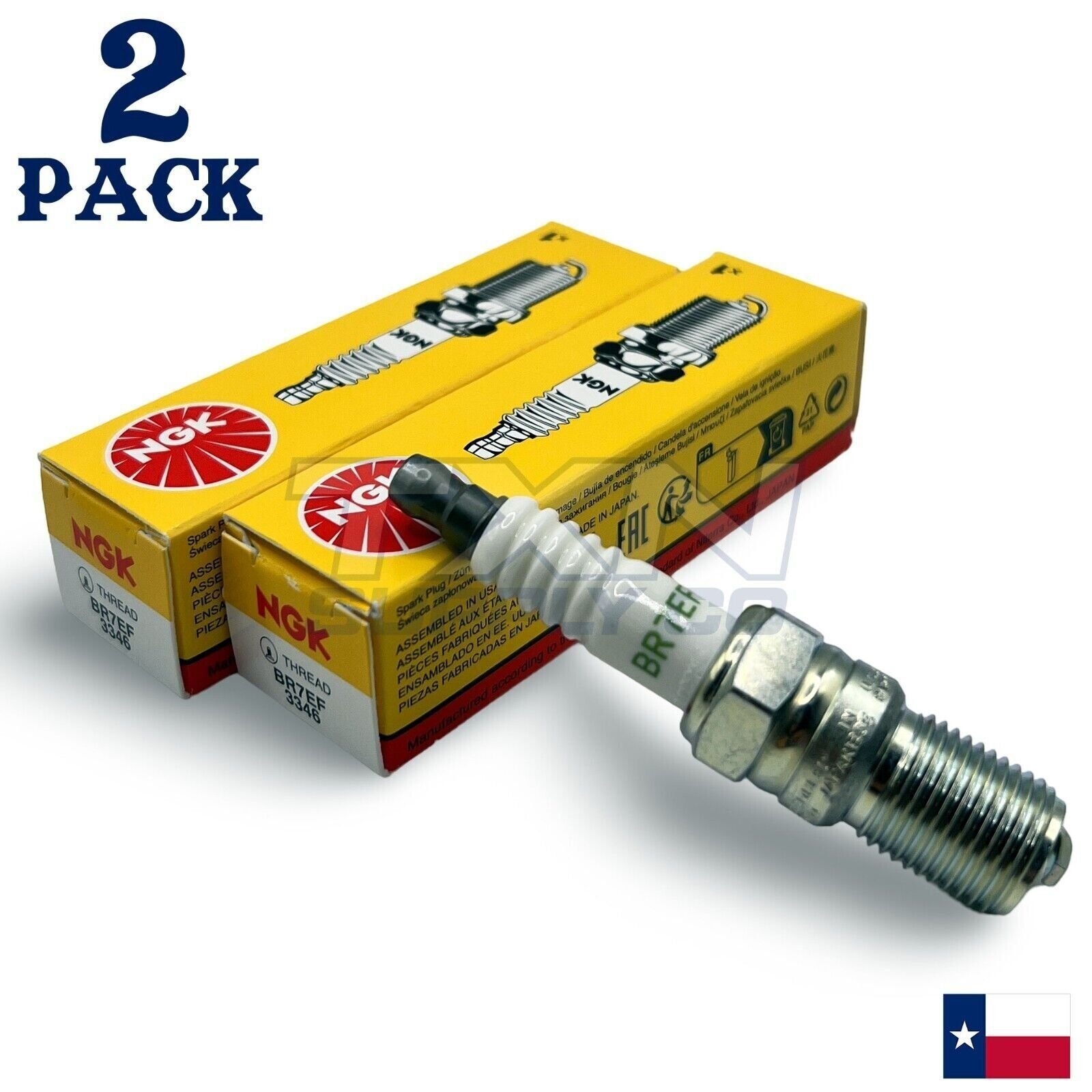 NGK 3346 Spark Plug BR7EF - 2 Pack
