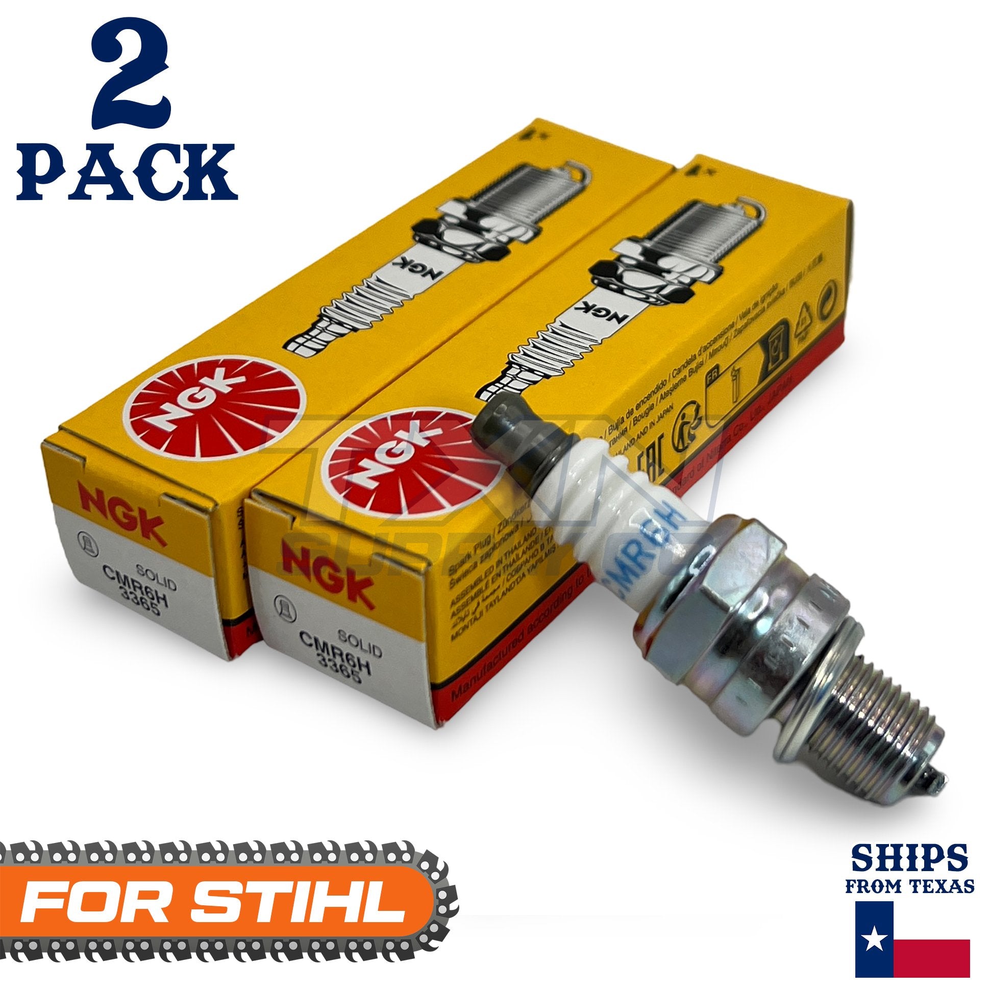 2 Pack NGK Spark Plug - For MS171 Stihl Chainsaw - Image 1
