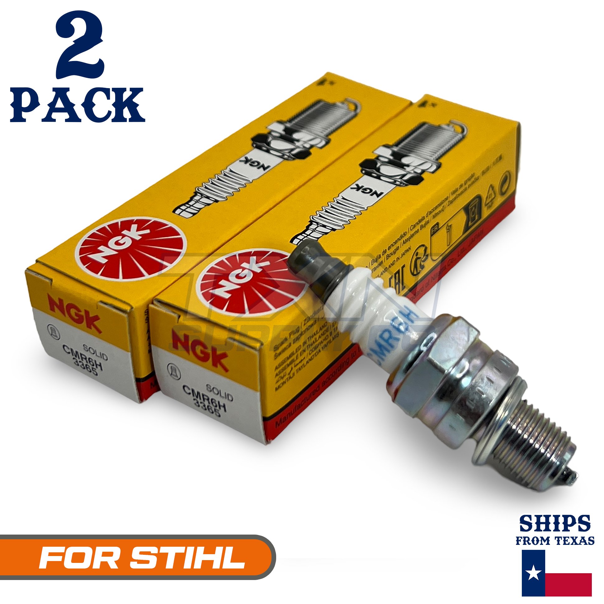 2 Pack NGK Spark Plug - For Stihl Trimmer Cutter FS 56 C-E (1.1hp) - Image 1