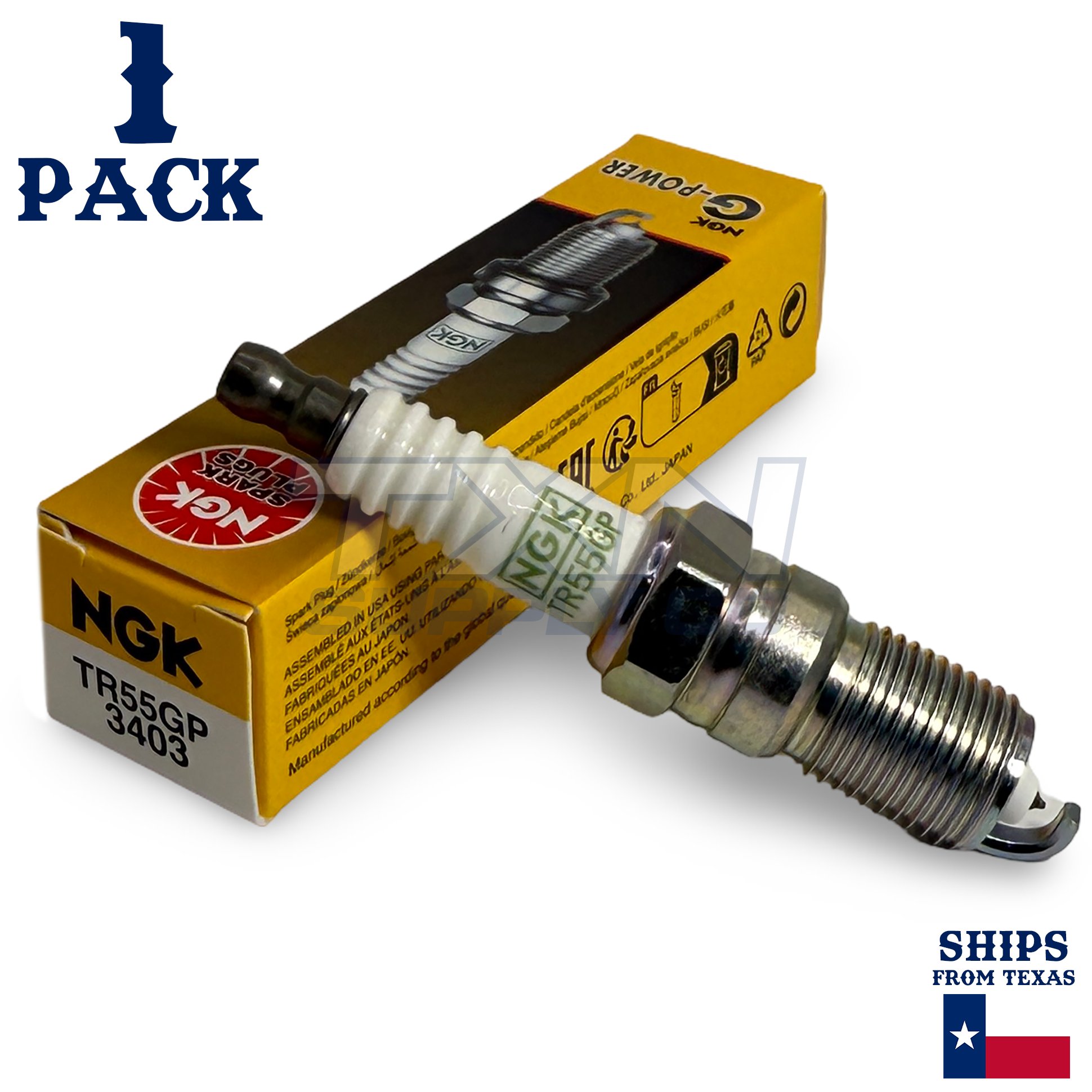 1 Pack NGK G-Power 3403 Spark Plugs TR55GP - Image 1