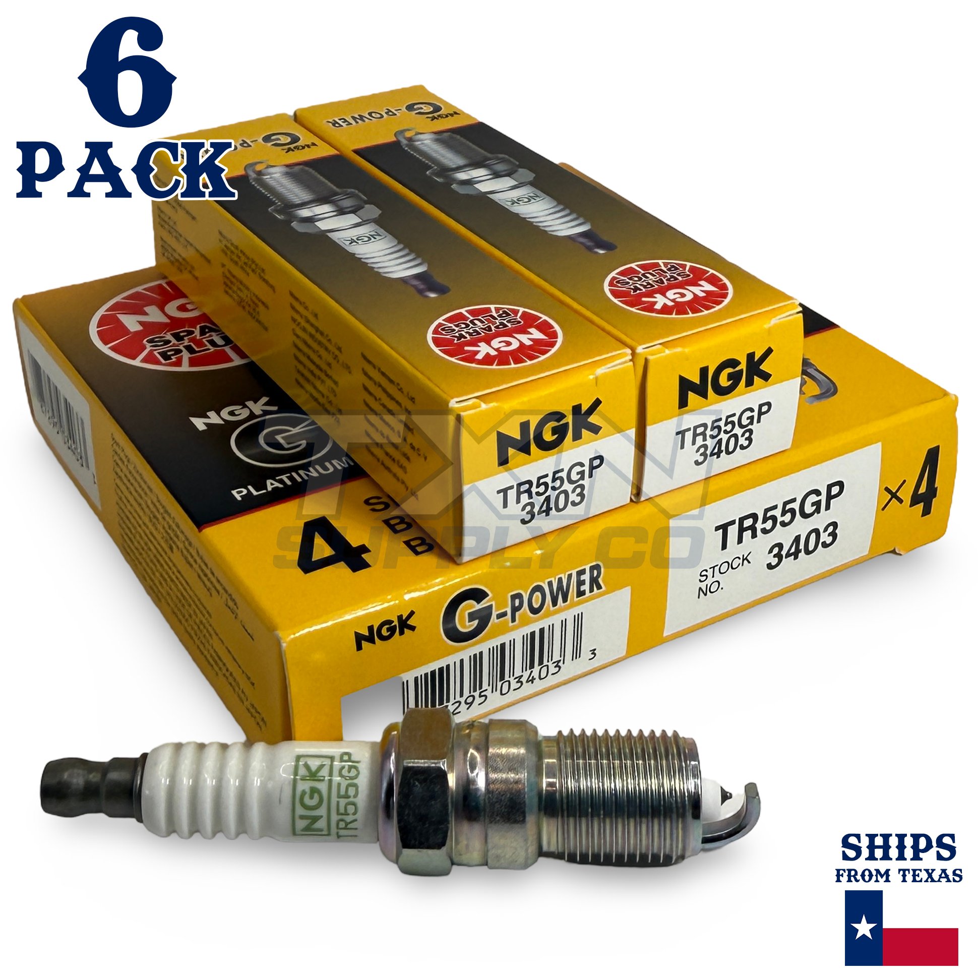 6 Pack NGK G-Power Spark Plugs 2006-2010 for Mercury Mountaineer 4.0L V6 - Image 1