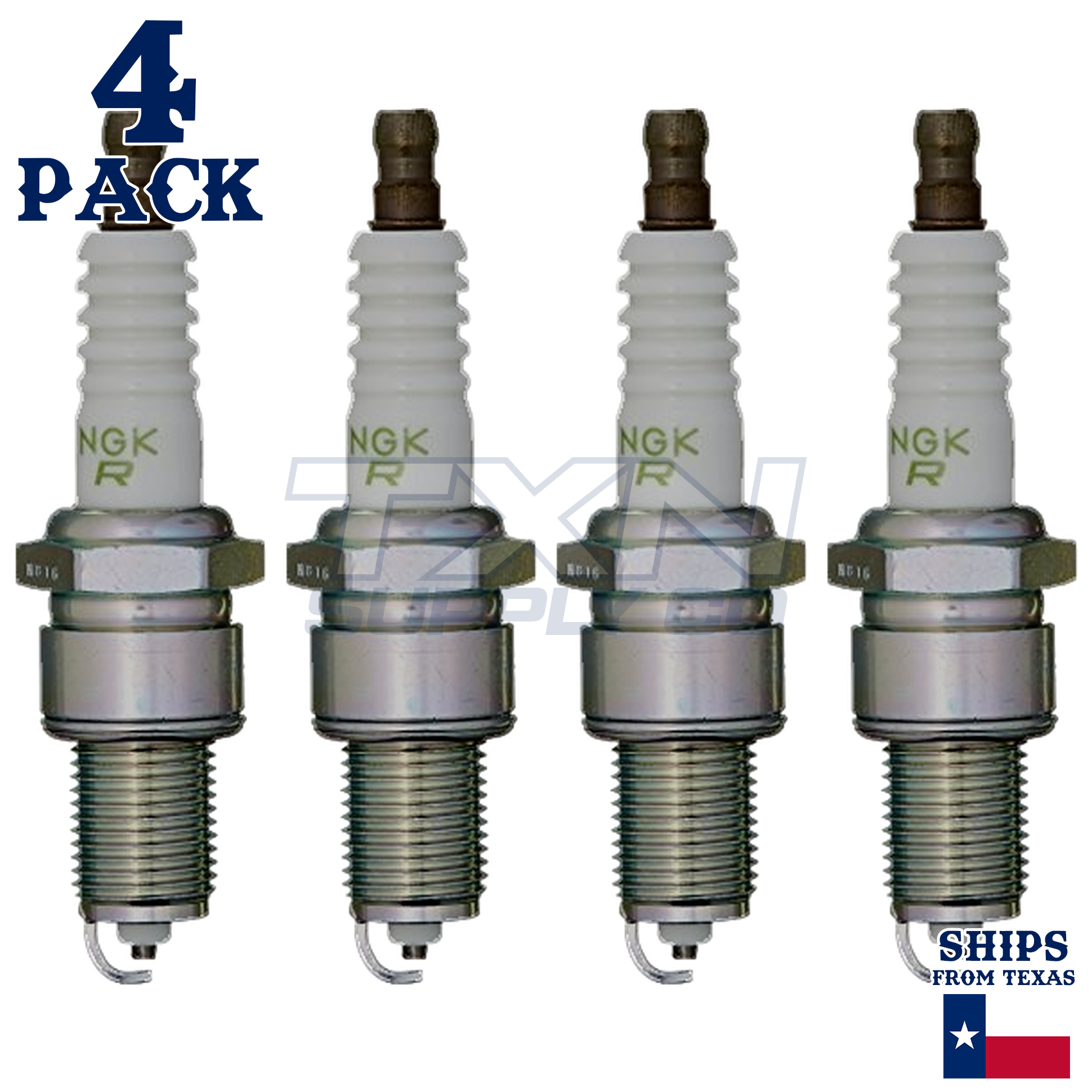 NGK 3432 BPR4EY Spark Plugs 4 Pack - Image 1