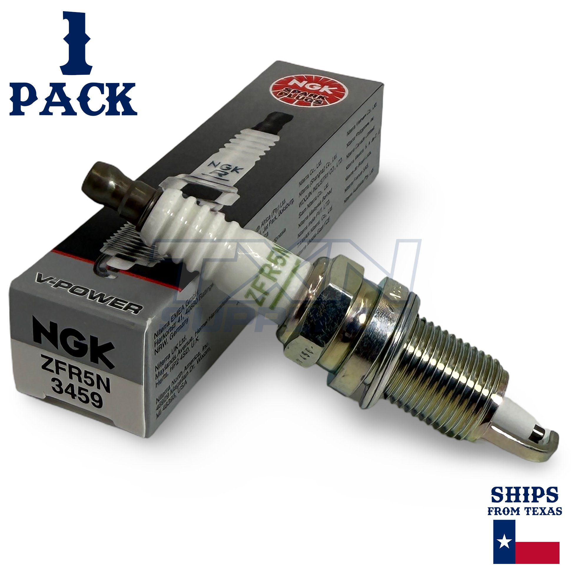 1 Pack NGK V-Power 3459 Spark Plugs ZFR5N - Image 1