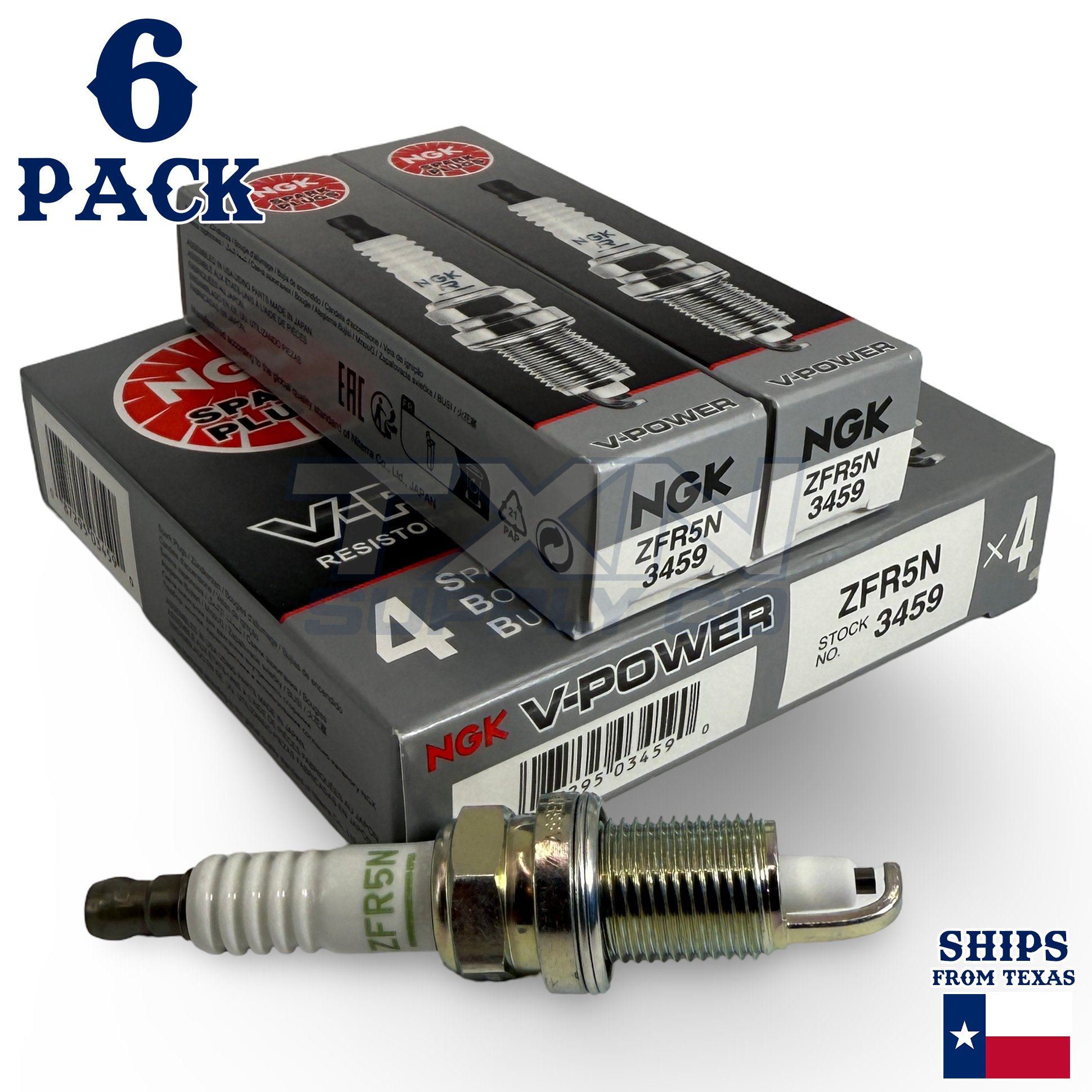 NGK V-Power Spark Plug ZFR5N (6 Pack) Compatible With JEEP GRAND CHEROKEE LIMITED 1999-2004 4.0L/242 - Image 1