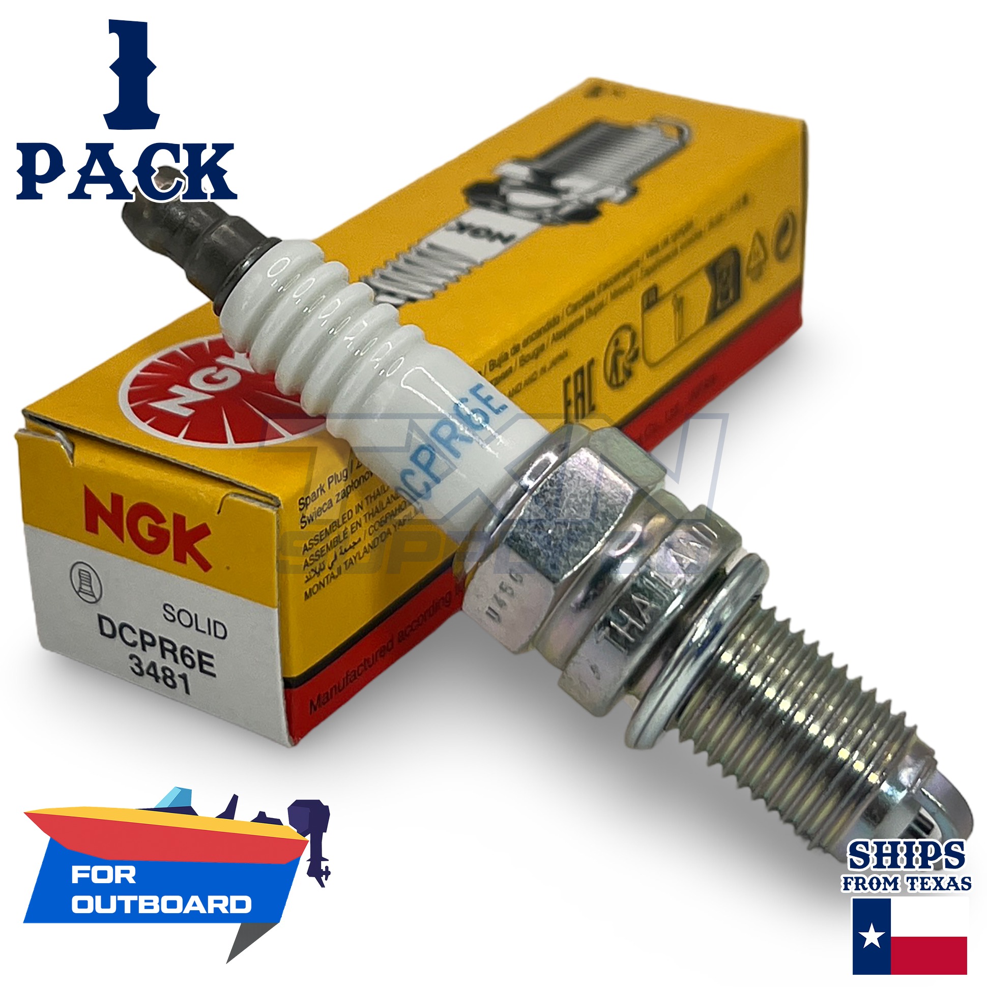 1 Pack NGK Spark Plug - For Mercury 2.5 FourStroke Outboard