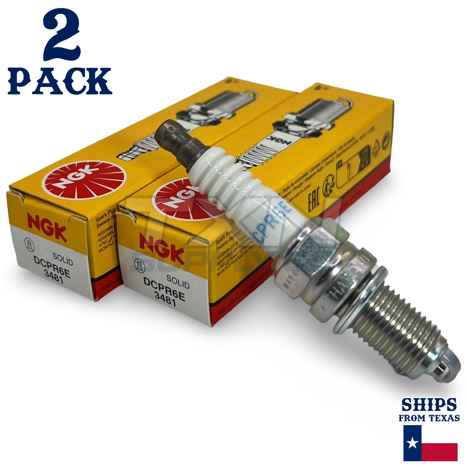 NGK 3481 Spark Plugs DCPR6E - 2 Pack - Image 1