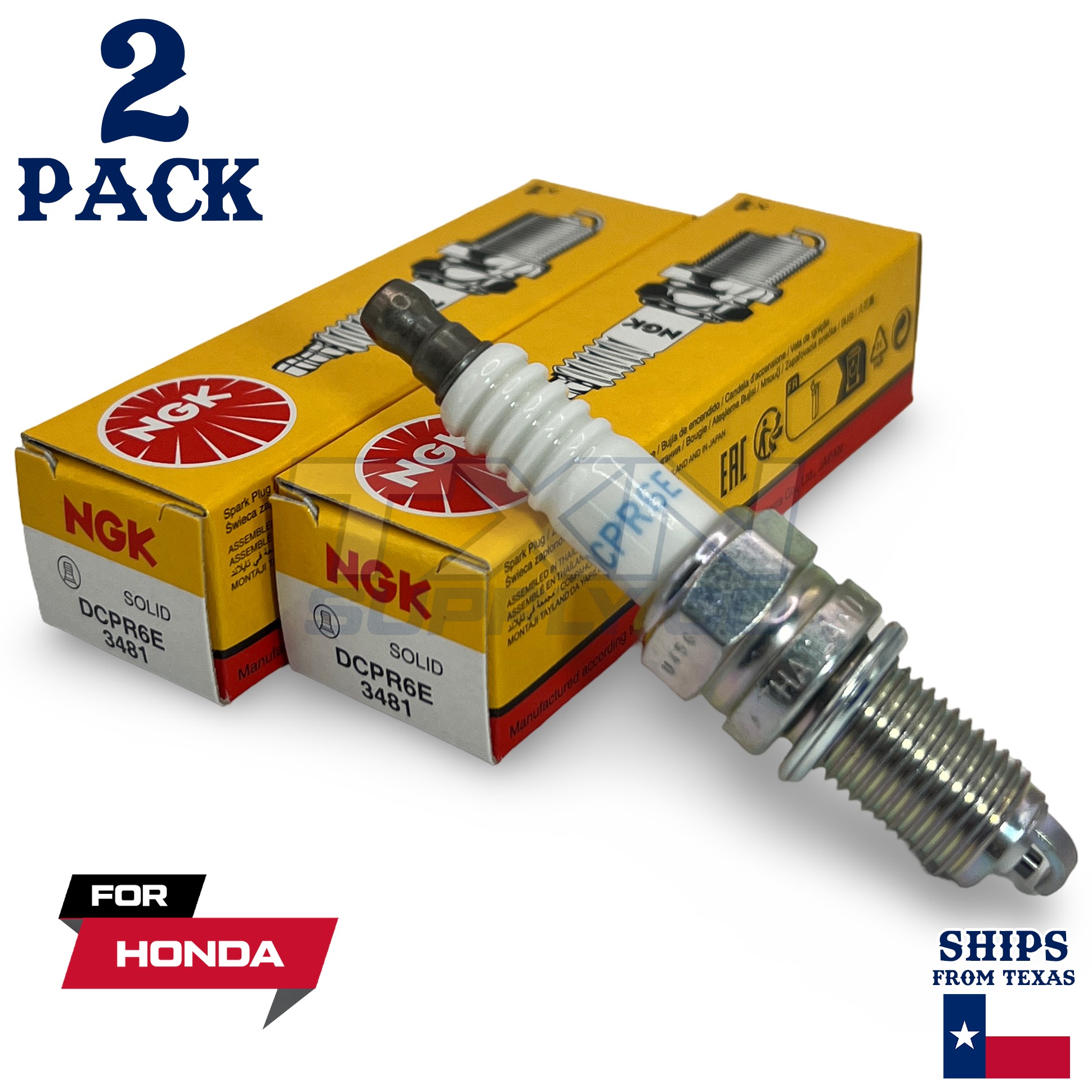 2 NGK Spark Plug - For VTX 1300 S Honda Motorcycle - Image 1