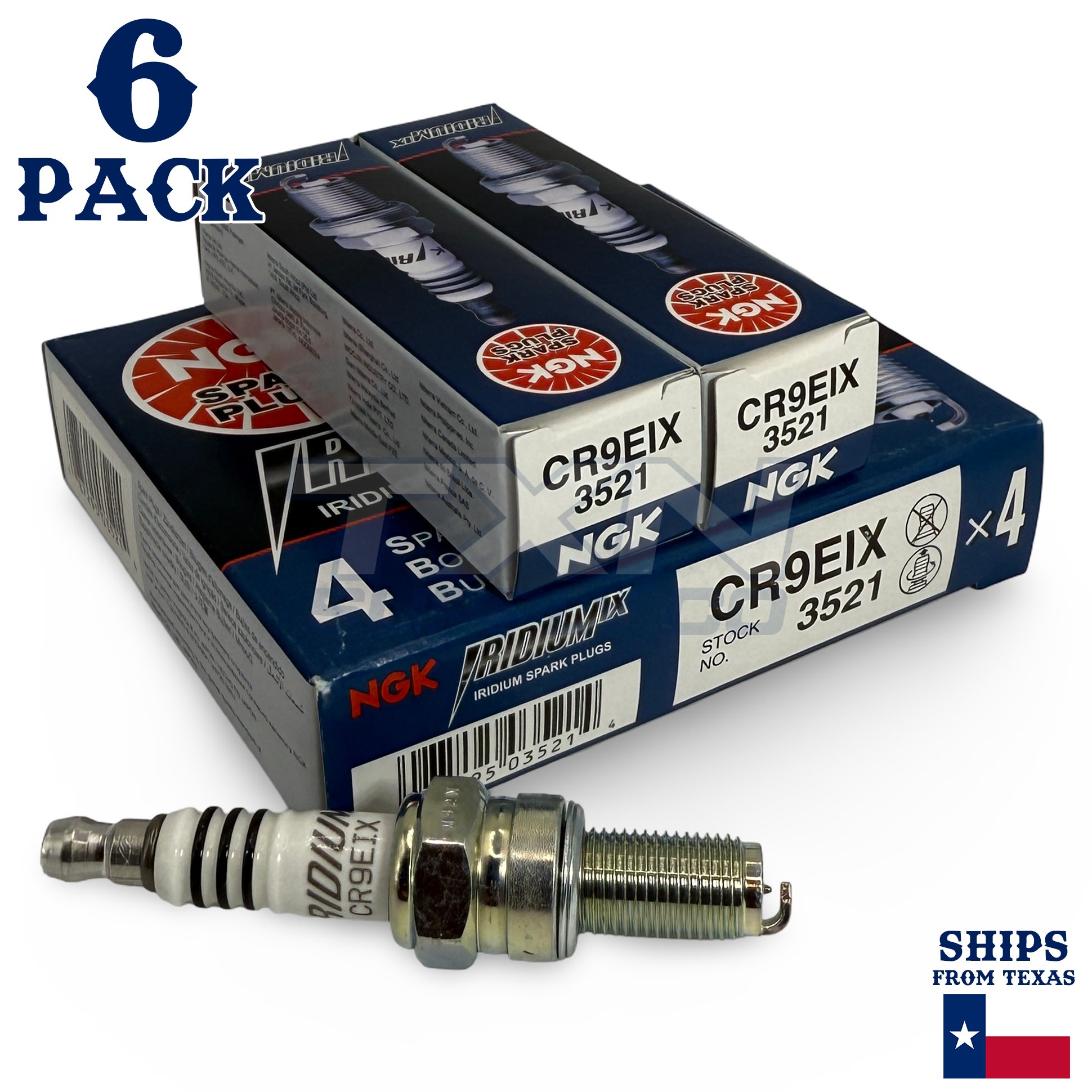 6 Pack NGK Iridium IX 3521 Spark Plugs CR9EIX