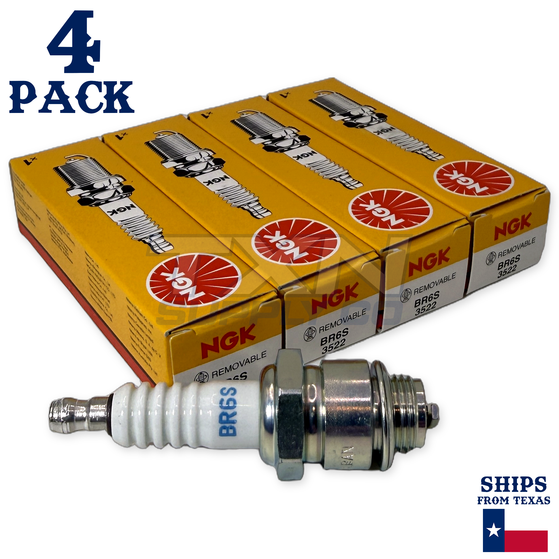 NGK (3522) BR6S Spark Plug - Pack of 4 - Image 1