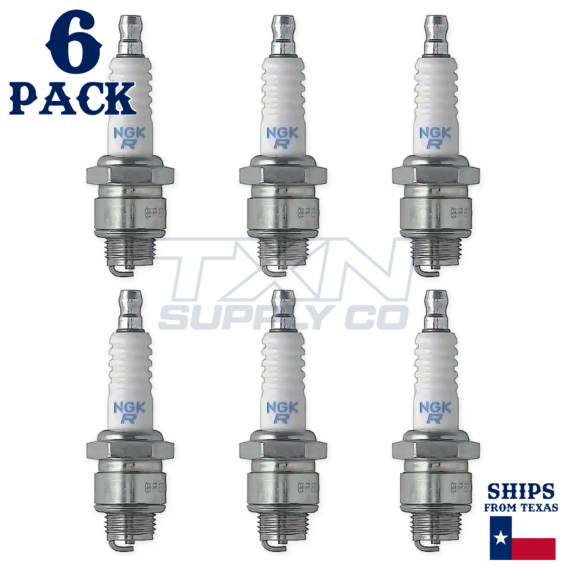 NGK 3522 BR6S Spark Plugs 6 Pack - Image 2