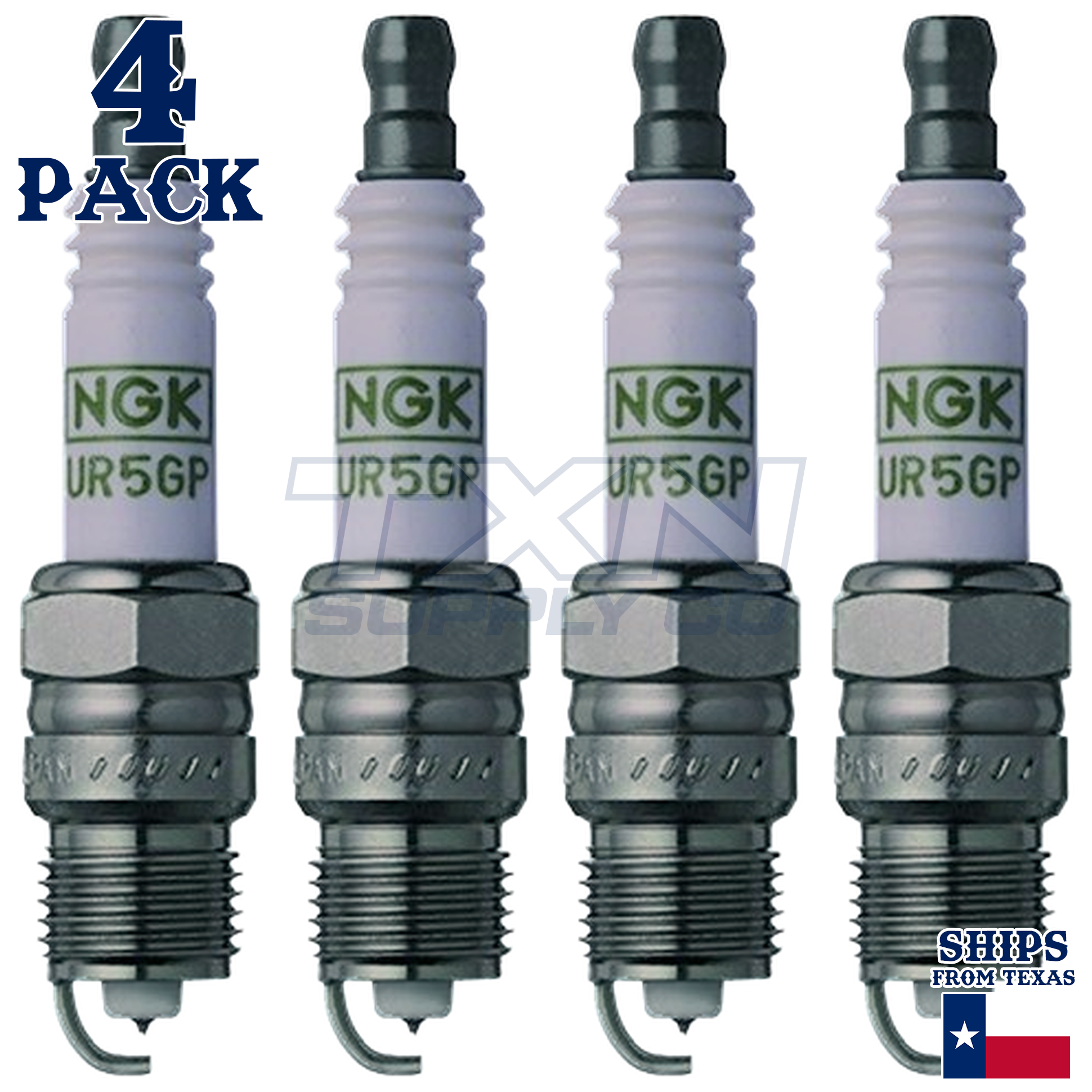 NGK 3547 UR5GP Spark Plugs 4 Pack - Image 1
