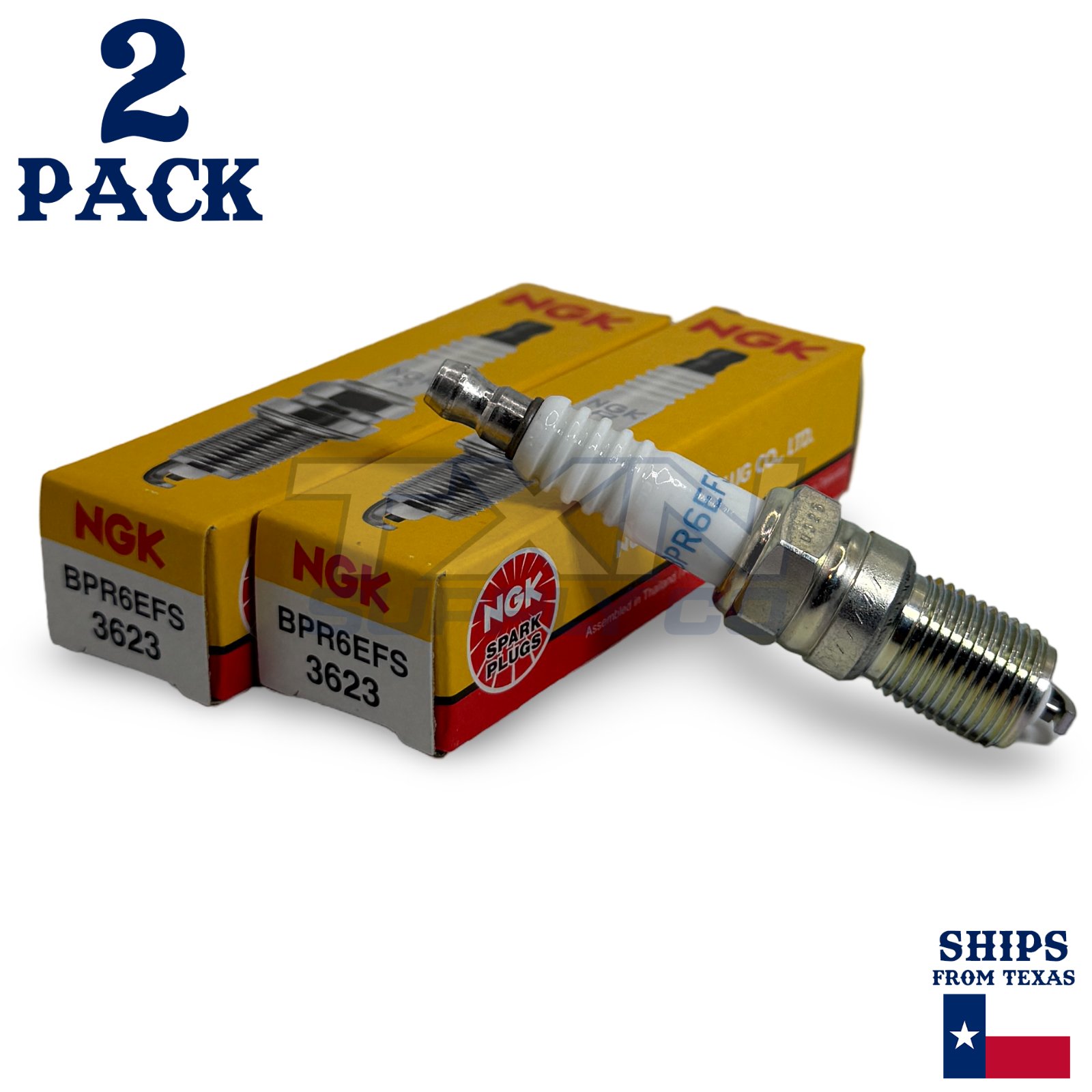 NGK 3623 Spark Plug BPR6EFS - 2 Pack - Image 1