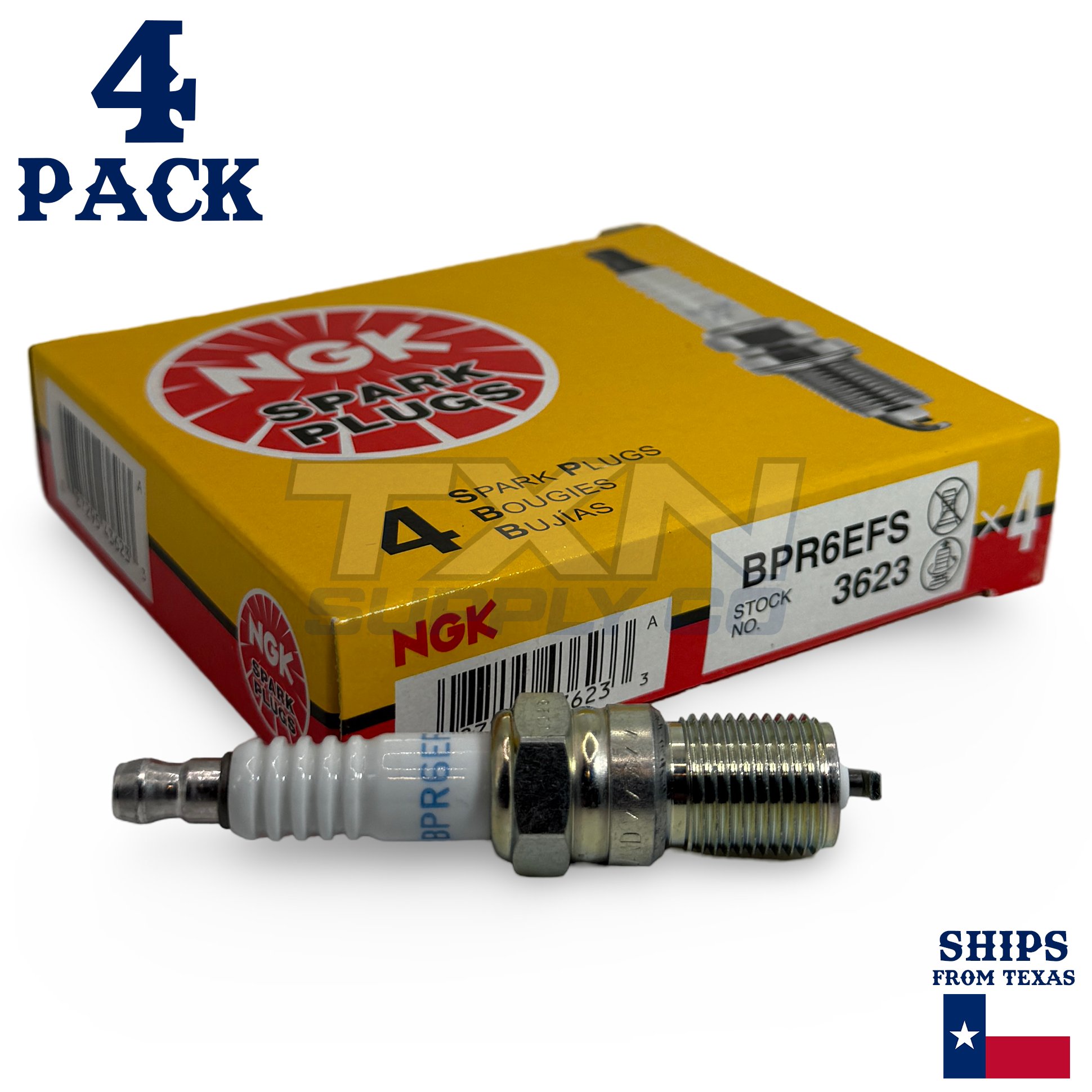 NGK 3623 Pack of 4 Spark Plugs - Image 1