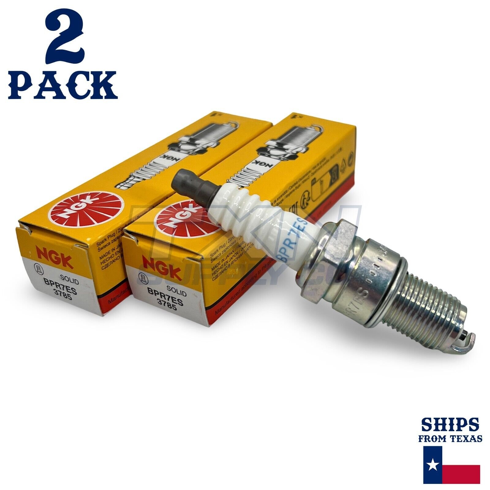 NGK 3785 Standard Spark Plug BPR7ES - 2 Pack - Image 1