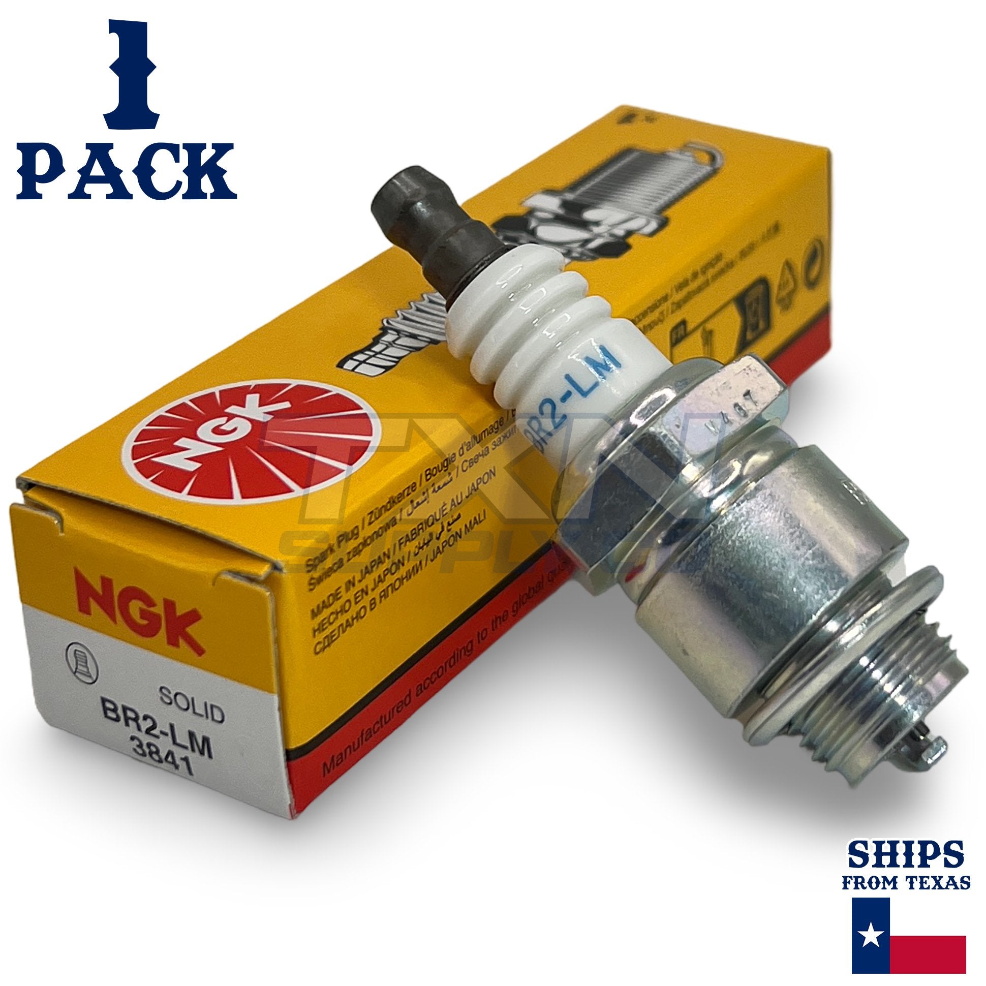 NGK (3841) BR2-LM SOLID Standard Spark Plug, Pack of 1