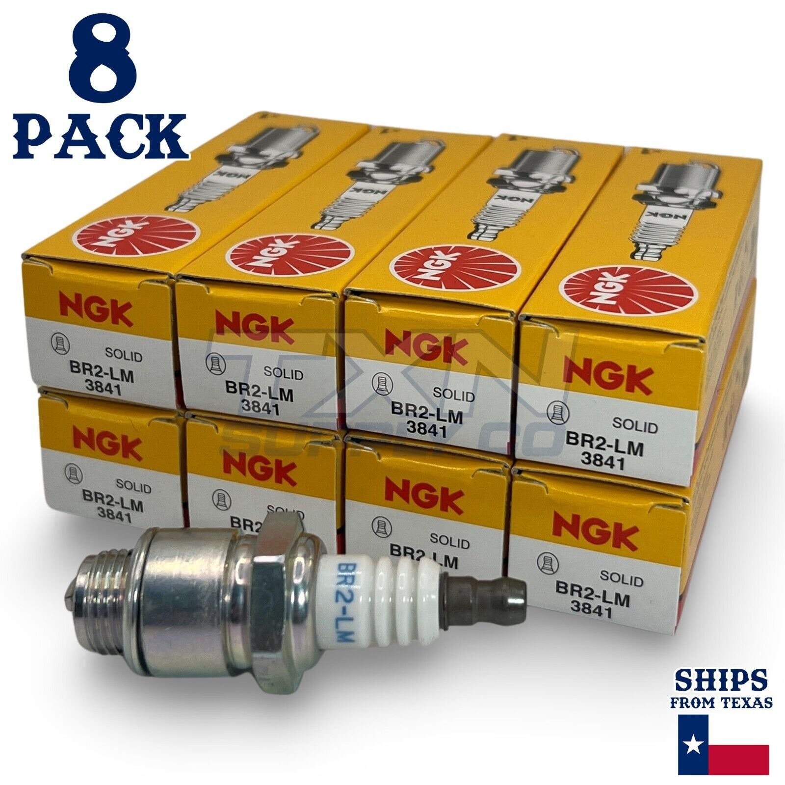 NGK 3841 Standard Spark Plug BR2-LM - 8 Pack - Image 1
