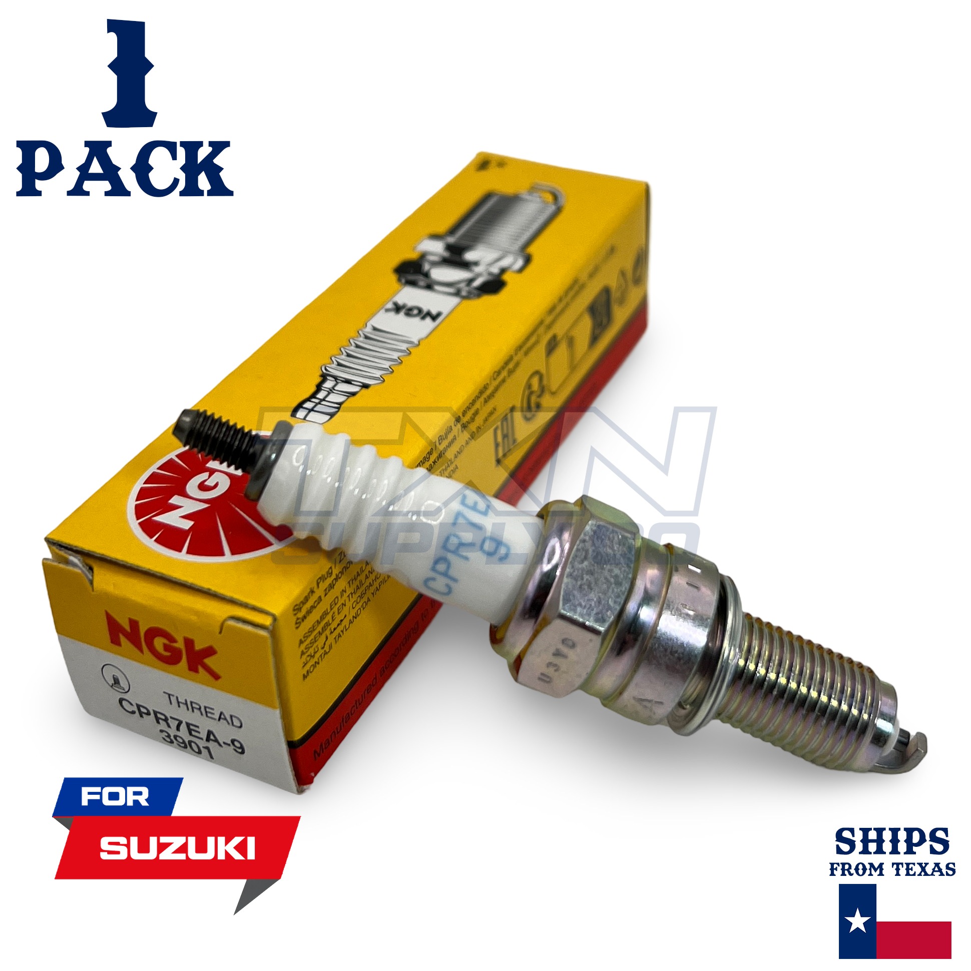 1 NGK Spark Plug - For UK 110 NE Address Suzuki Motorcycle - Image 1