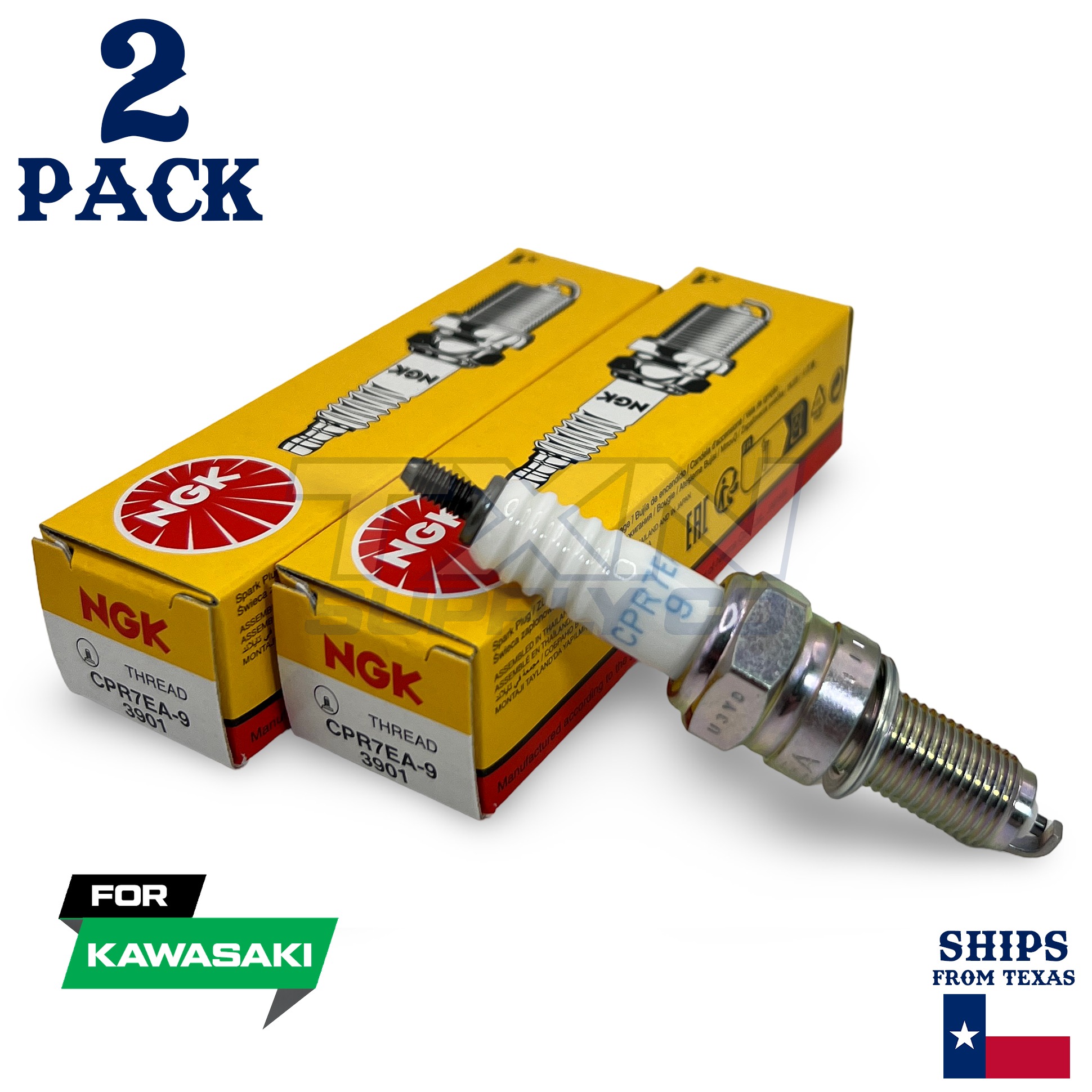 2 Pack NGK Spark Plug - For 2015-2024 Kawasaki Brute Force 750 ATV