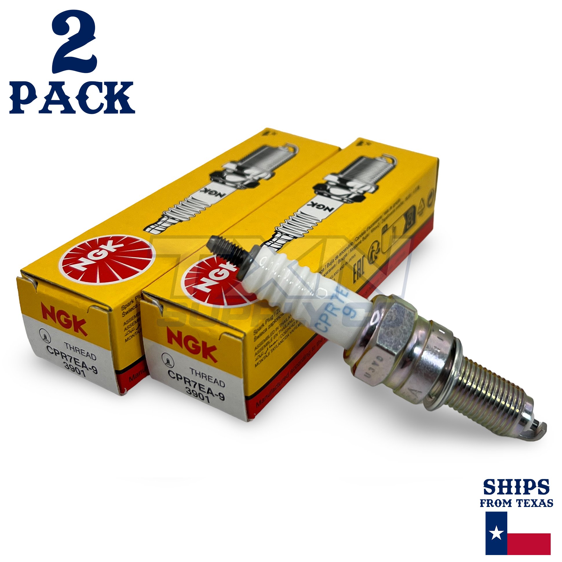 2 Pack NGK Spark Plug - For 2007-2008 Yamaha Grizzly 700 ATV - Image 1