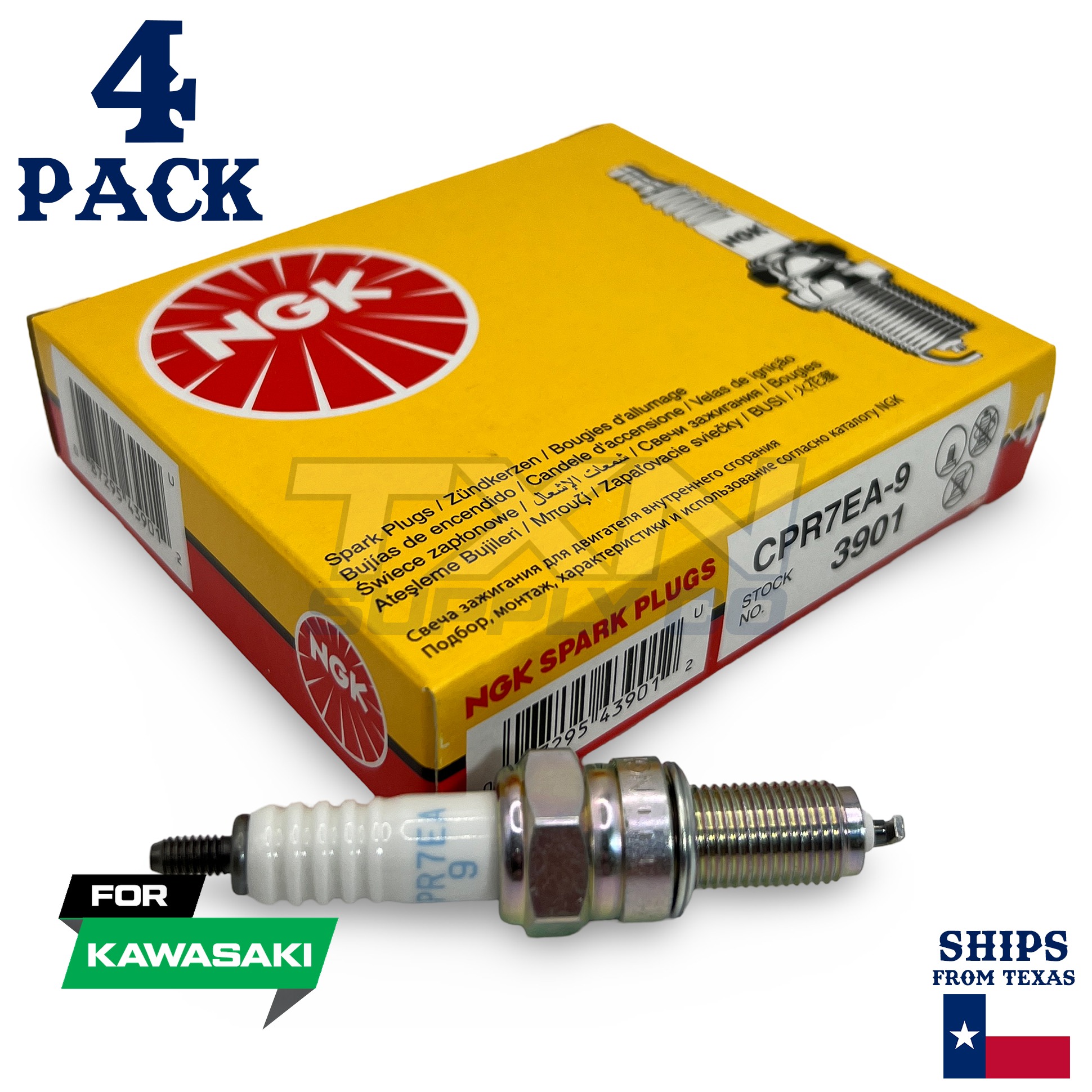4 Pack NGK Spark Plug - For VN 800 Vulcan Kawasaki Motorcycle - Image 1