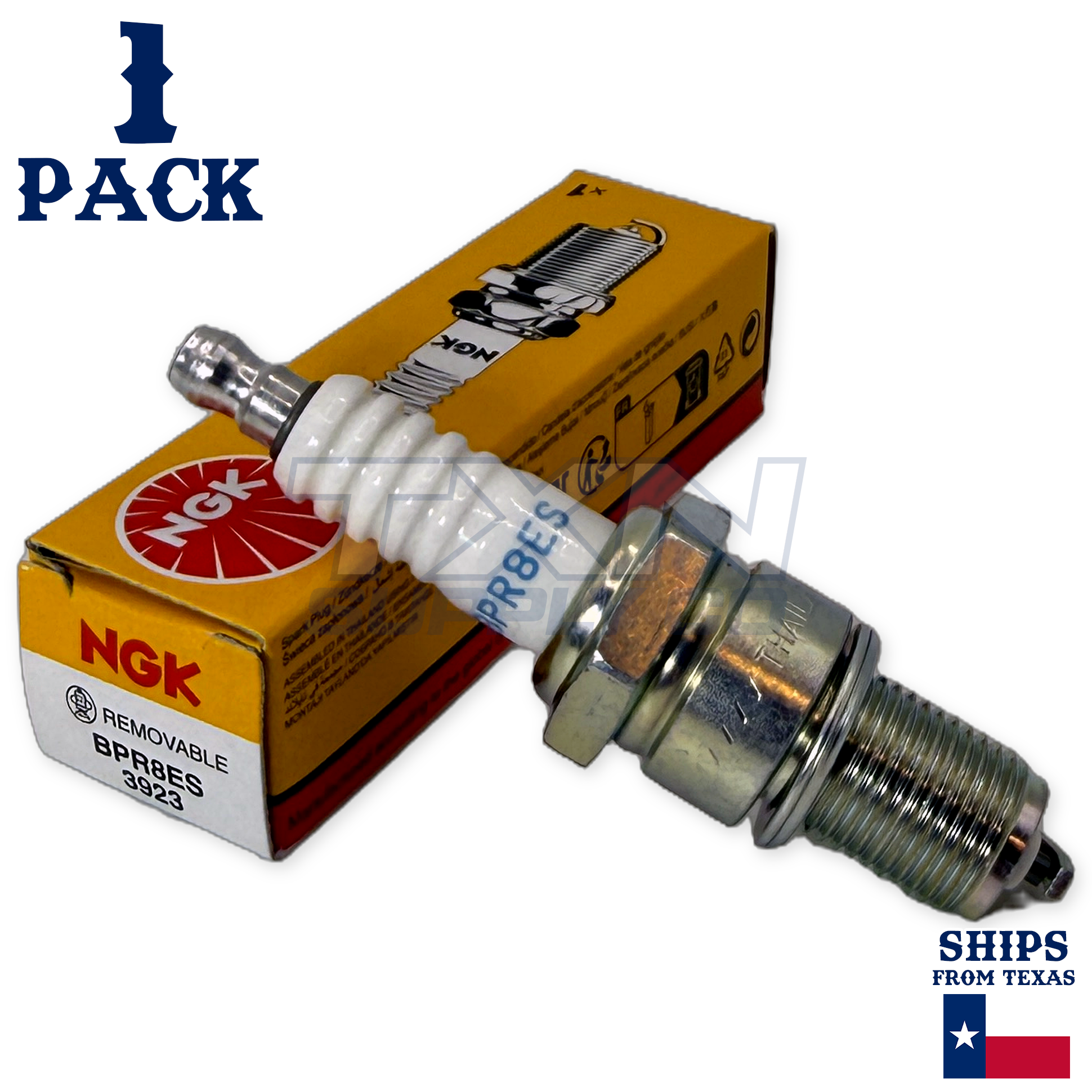 NGK 3923 BPR8ES Spark Plug 1 Pack - Image 1