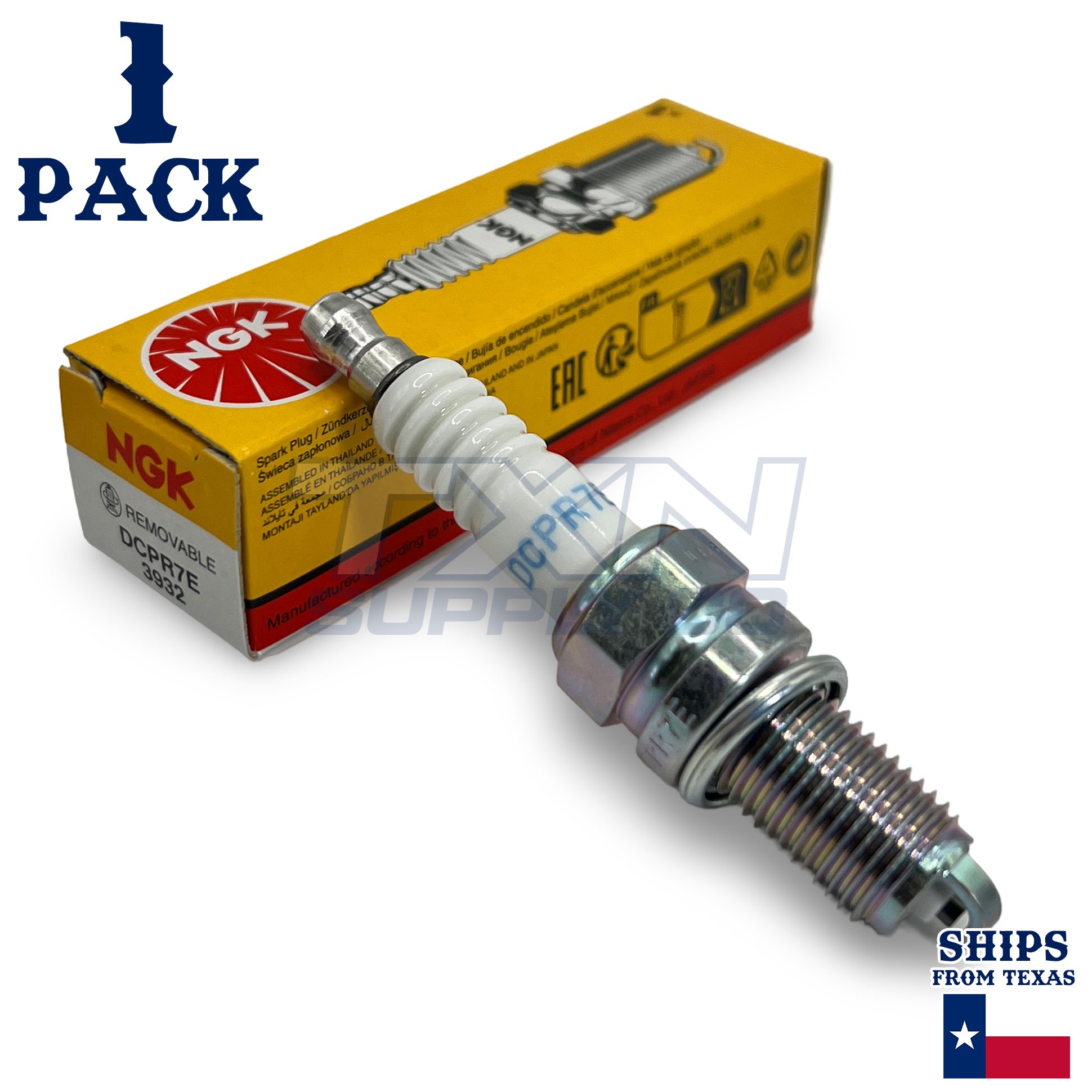 NGK 3932 Standard Spark Plug - DCPR7E, 1 Pack - Image 1