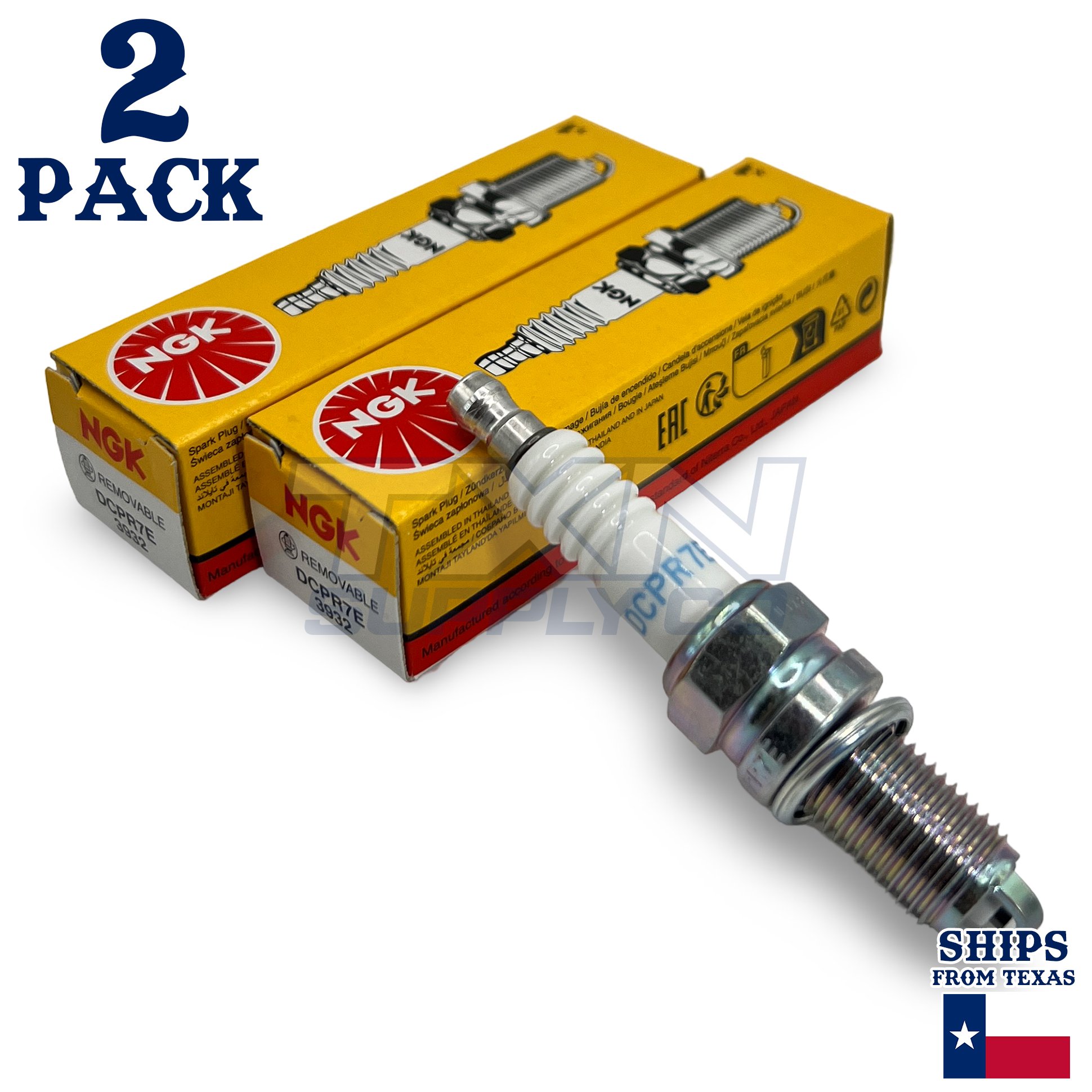 2 Pack NGK Spark Plug - For 1986-1995 Sportster 883 Deluxe Harley-Davidson - Image 1