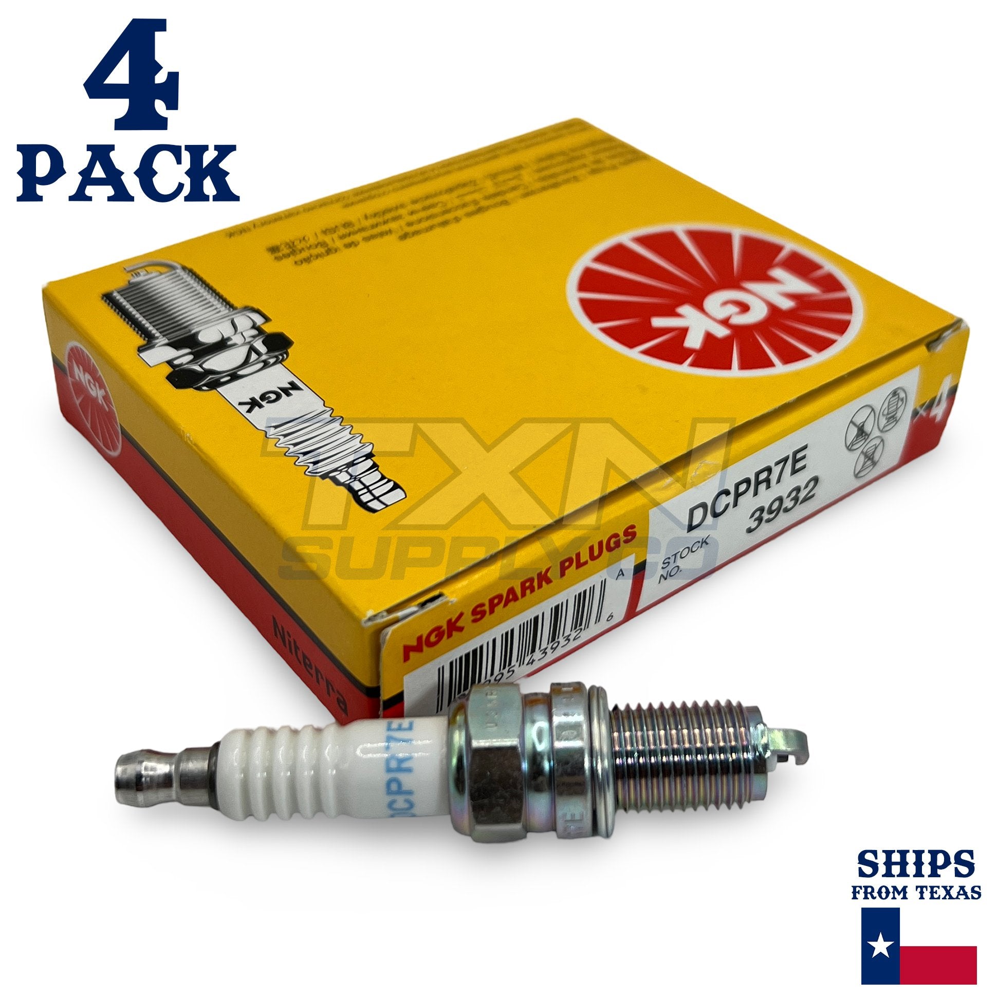 NGK 3932 Spark Plug DCPR7E - 4 Pack - Image 1