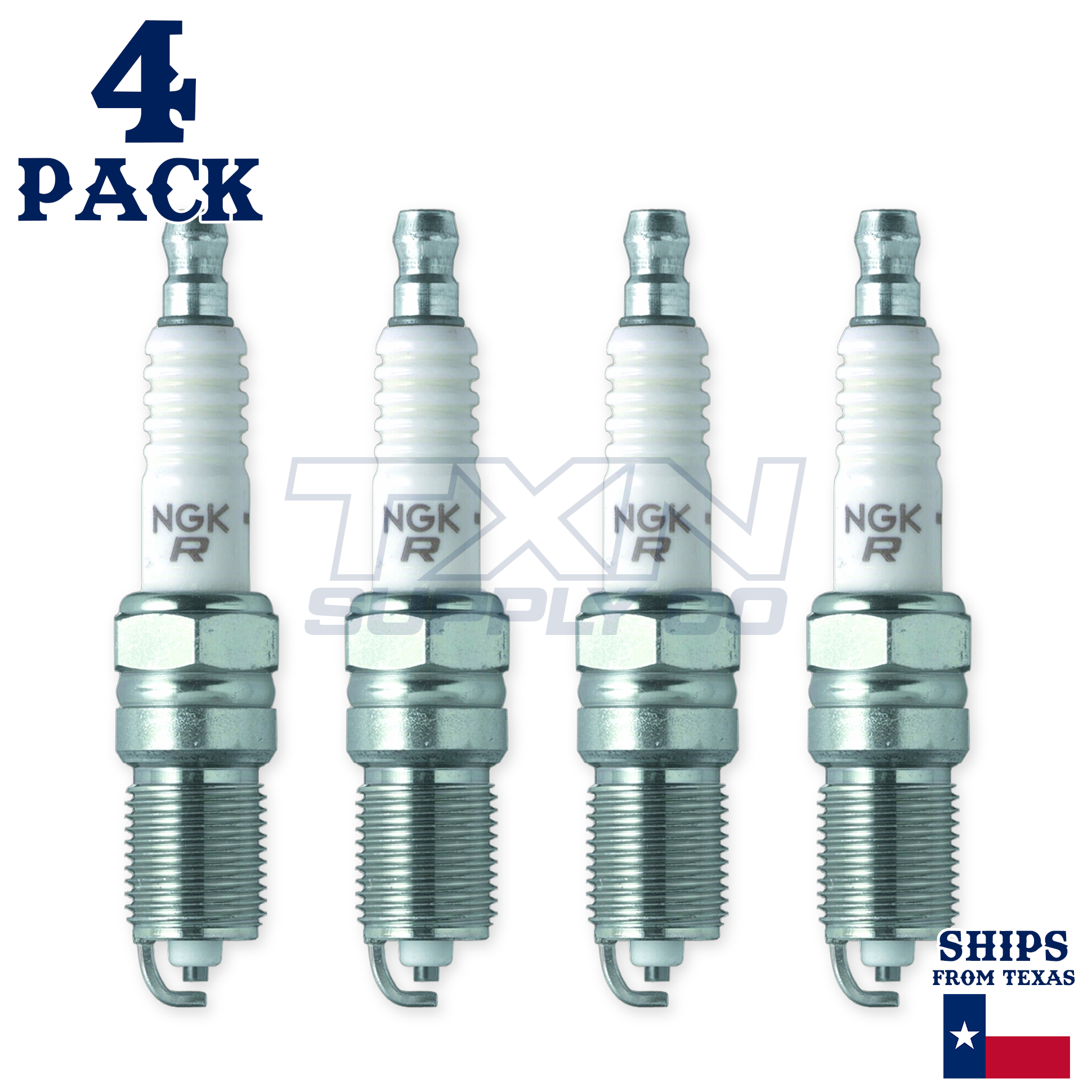 4 New NGK V-Power Spark Plugs TR55# 3951 - Image 2
