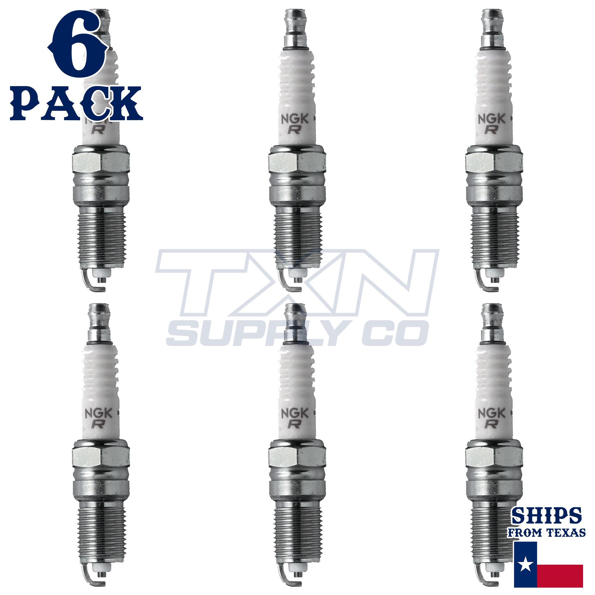 6 Pack NGK V-Power Spark Plugs for 1991-2005 Ford Explorer 4.0L V6 - Image 1