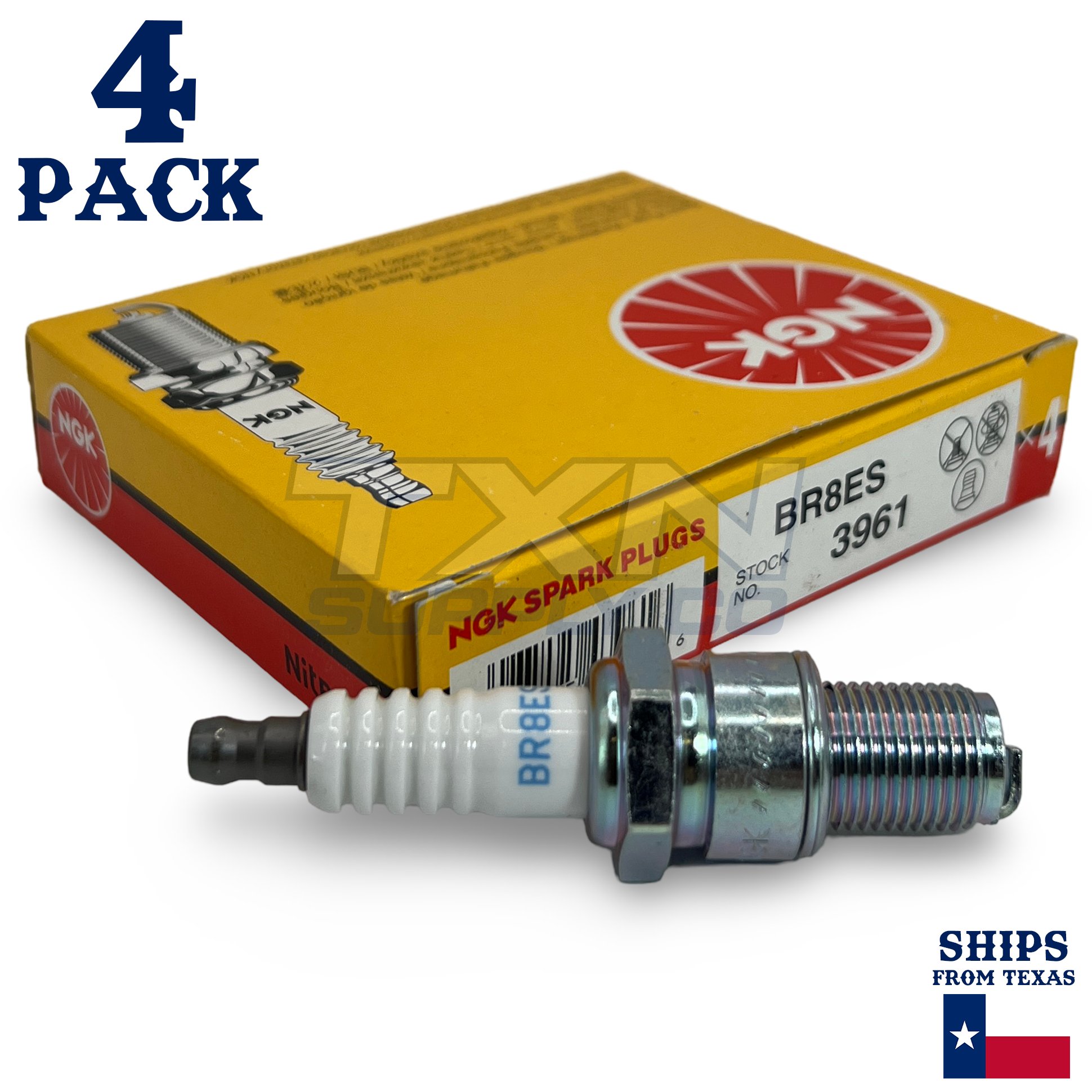 4 Pack NGK Spark Plug - For 1995-1997 Kawasaki 750 ZXi Jet Ski - Image 1