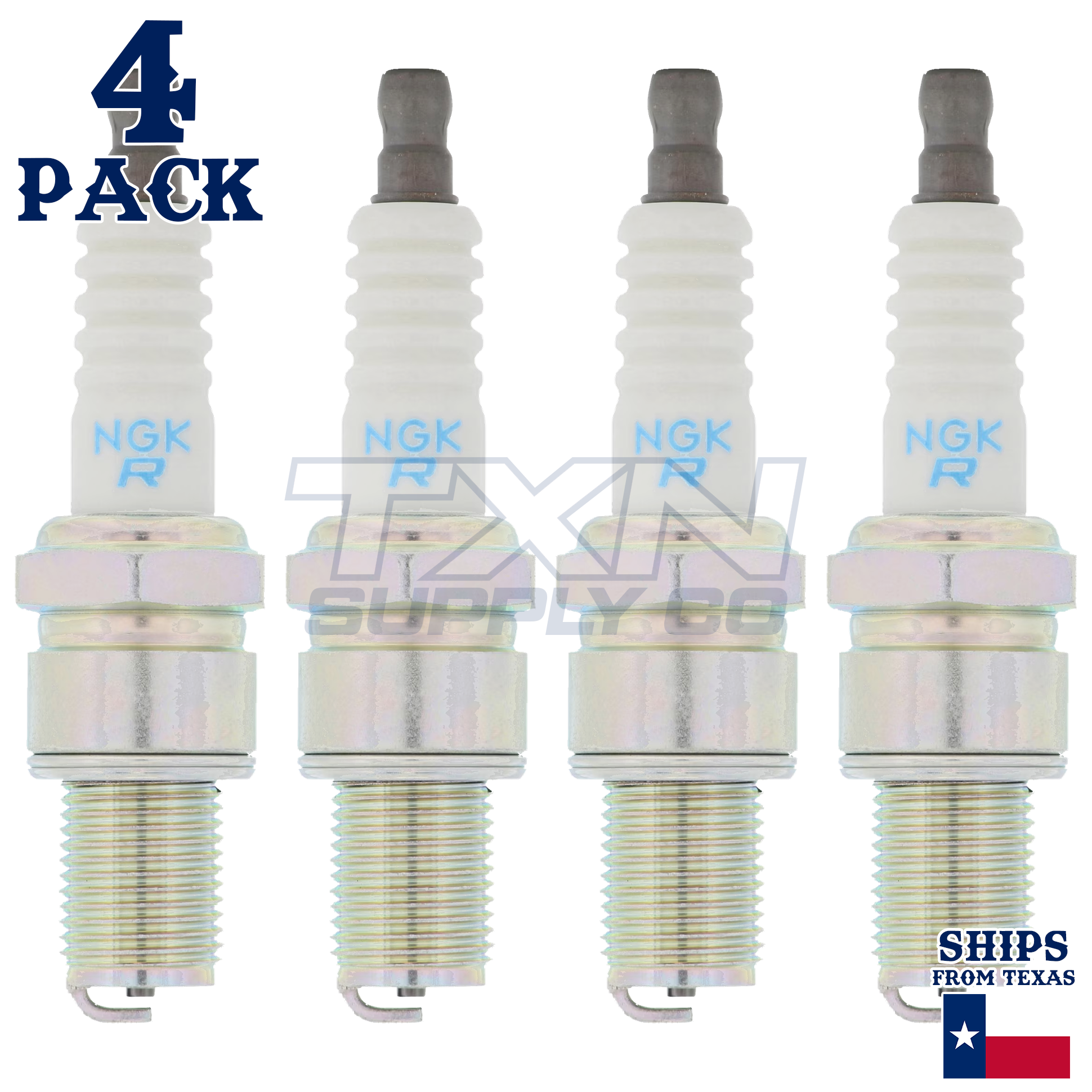 4 Pack NGK 3961 Spark Plugs BR8ES SOLID - Image 2