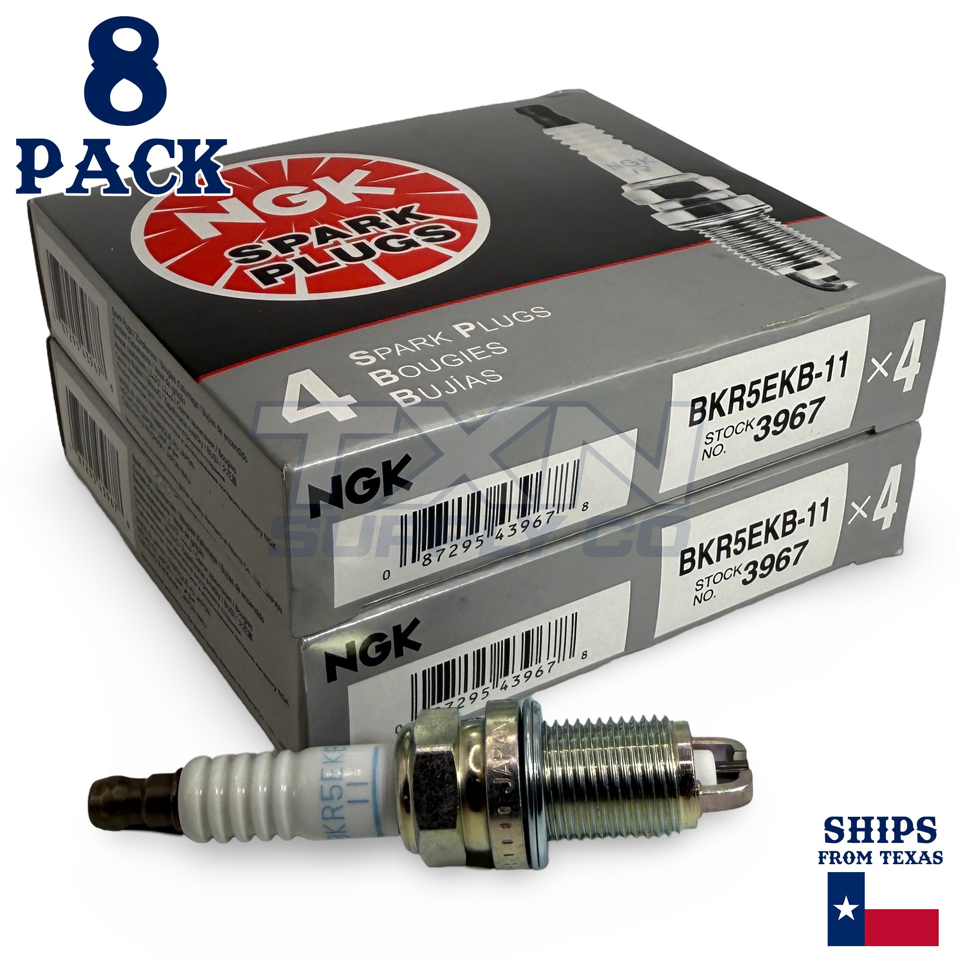 8 Pack NGK 3967 Spark Plugs BKR5EKB-11