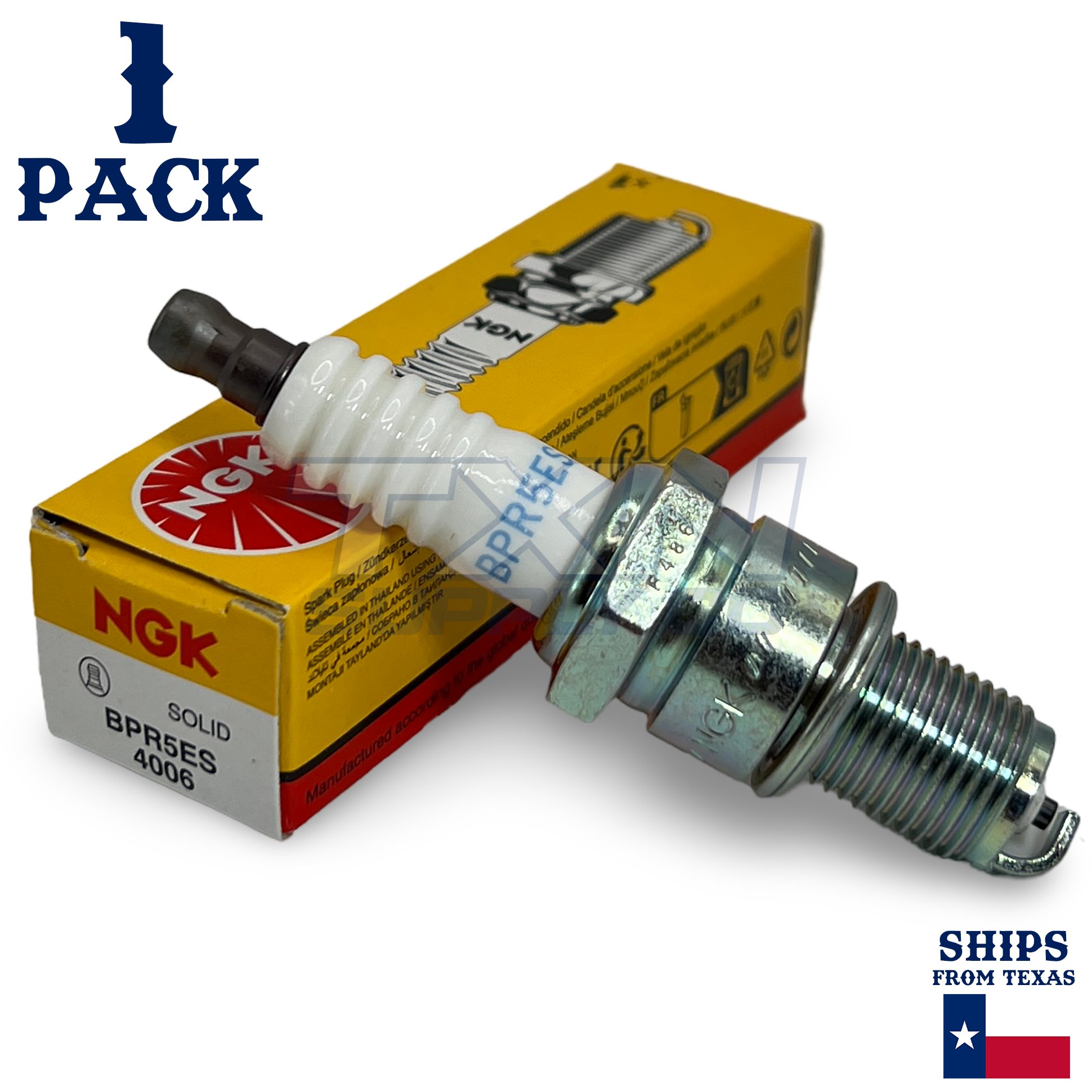 NGK 4006 Standard Spark Plug BPR5ES Compatible with Select Classic Vehicles (1961-1994) and Various Cub Cadet, John Deere and Kawasaki UTVs (1 Pack) - Image 1