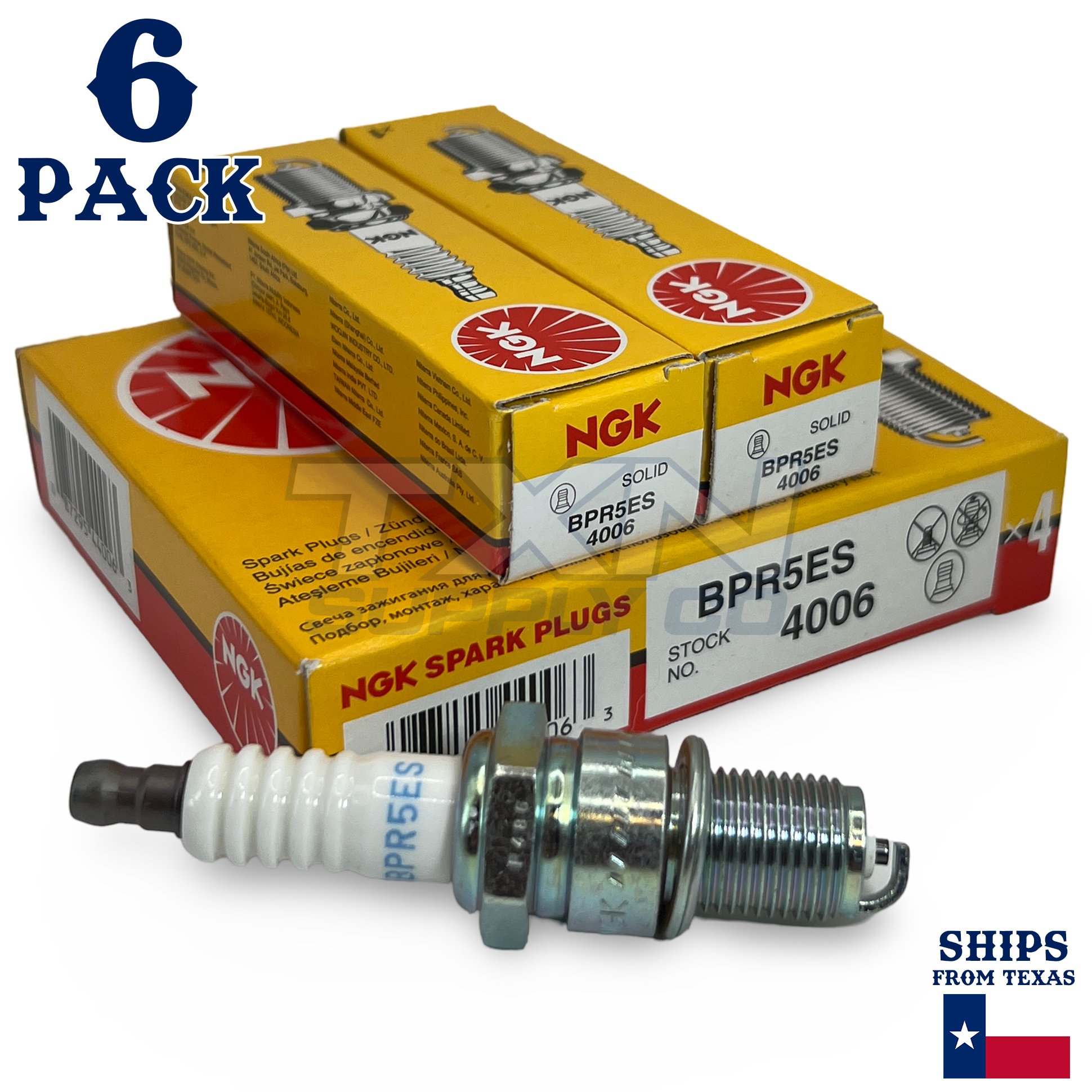 6 Pack NGK Standard Spark Plugs 1995-1999 for Plymouth Grand Voyager V6-3.8L - Image 1