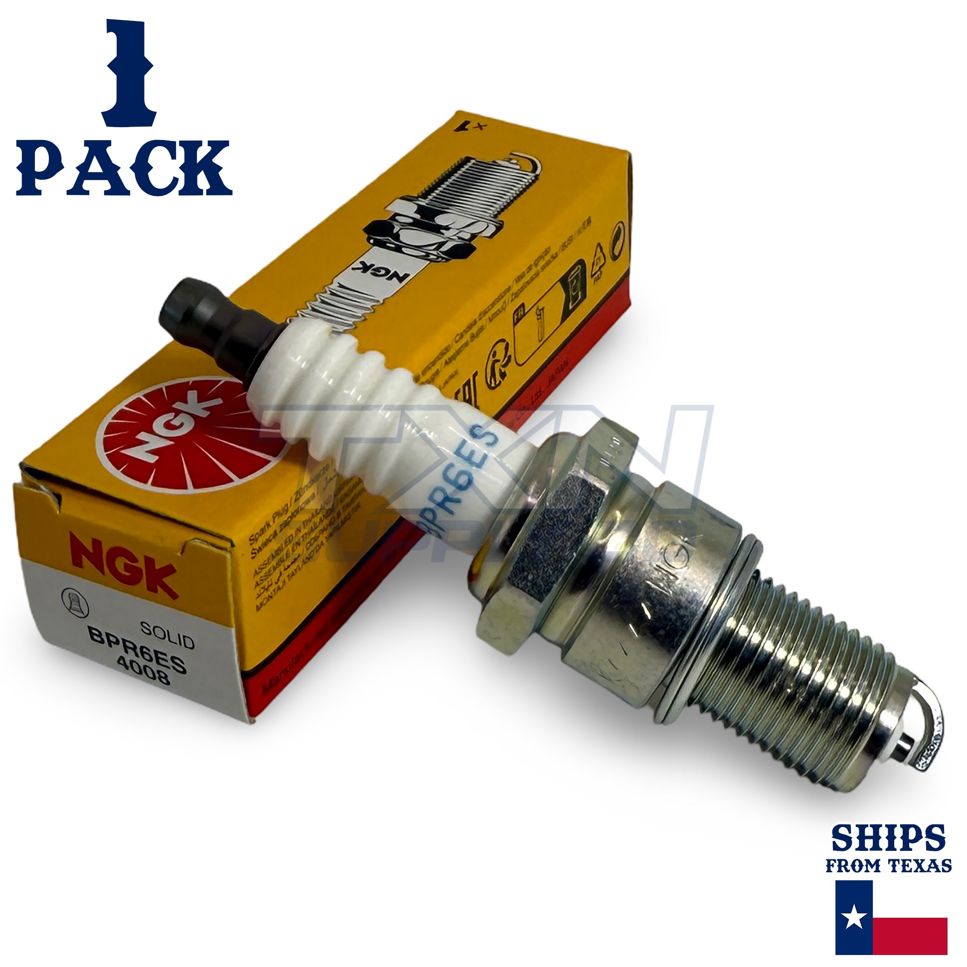 NGK BPR6ES Spark Plug - 4008 - Image 1