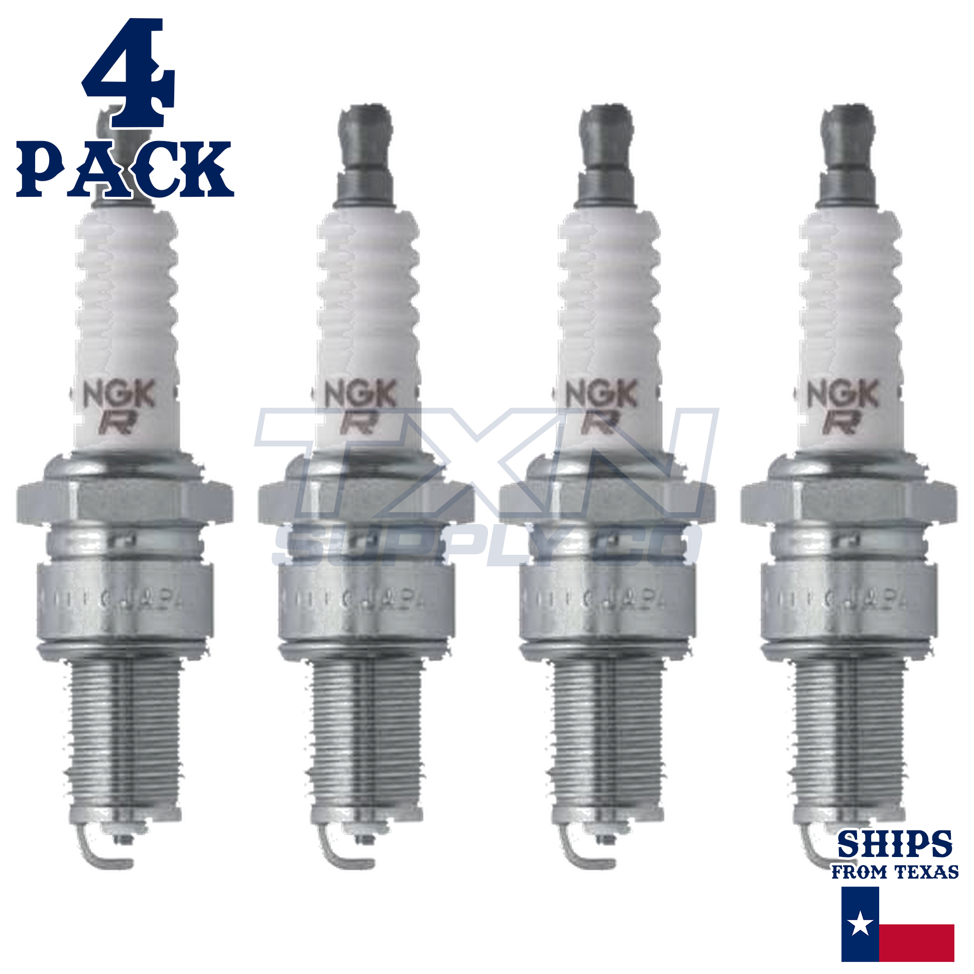 4 Pack NGK 4008 Spark Plugs BPR6ES SOLID - Image 2