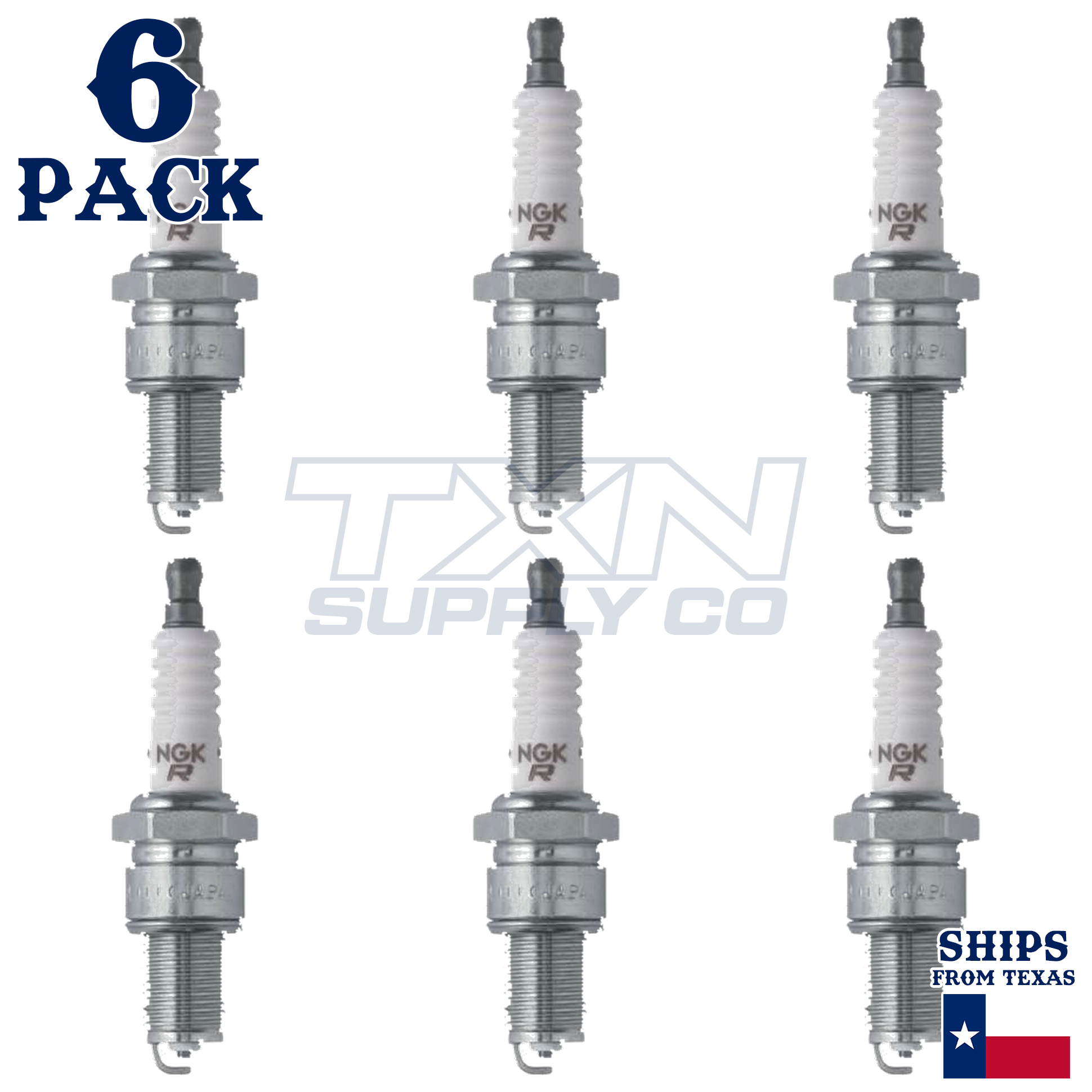 6 Pack NGK 4008 Spark Plugs BPR6ES SOLID - Image 2