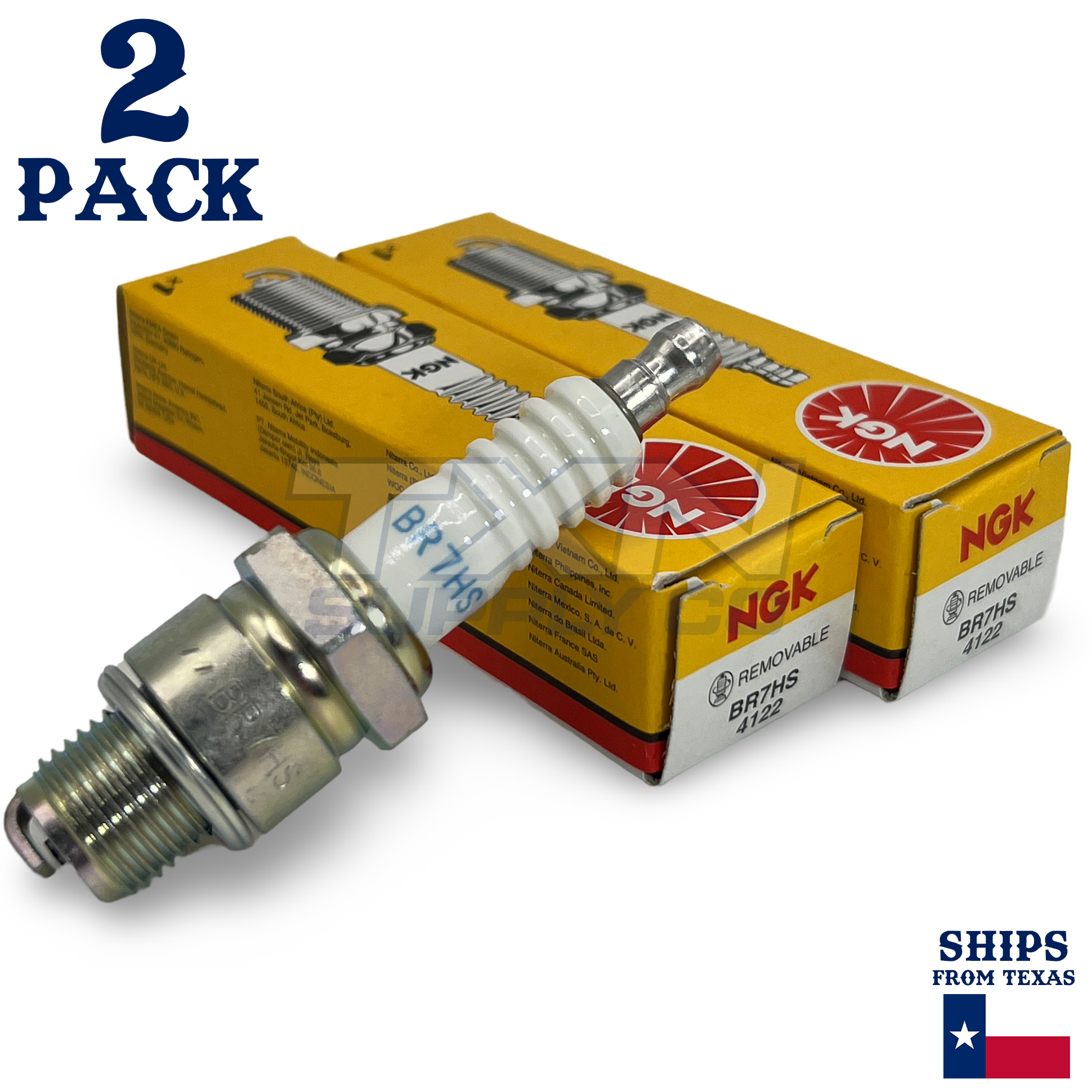 2 NGK Spark Plugs - For Yamaha Superjet 700AX Watercraft - Image 1