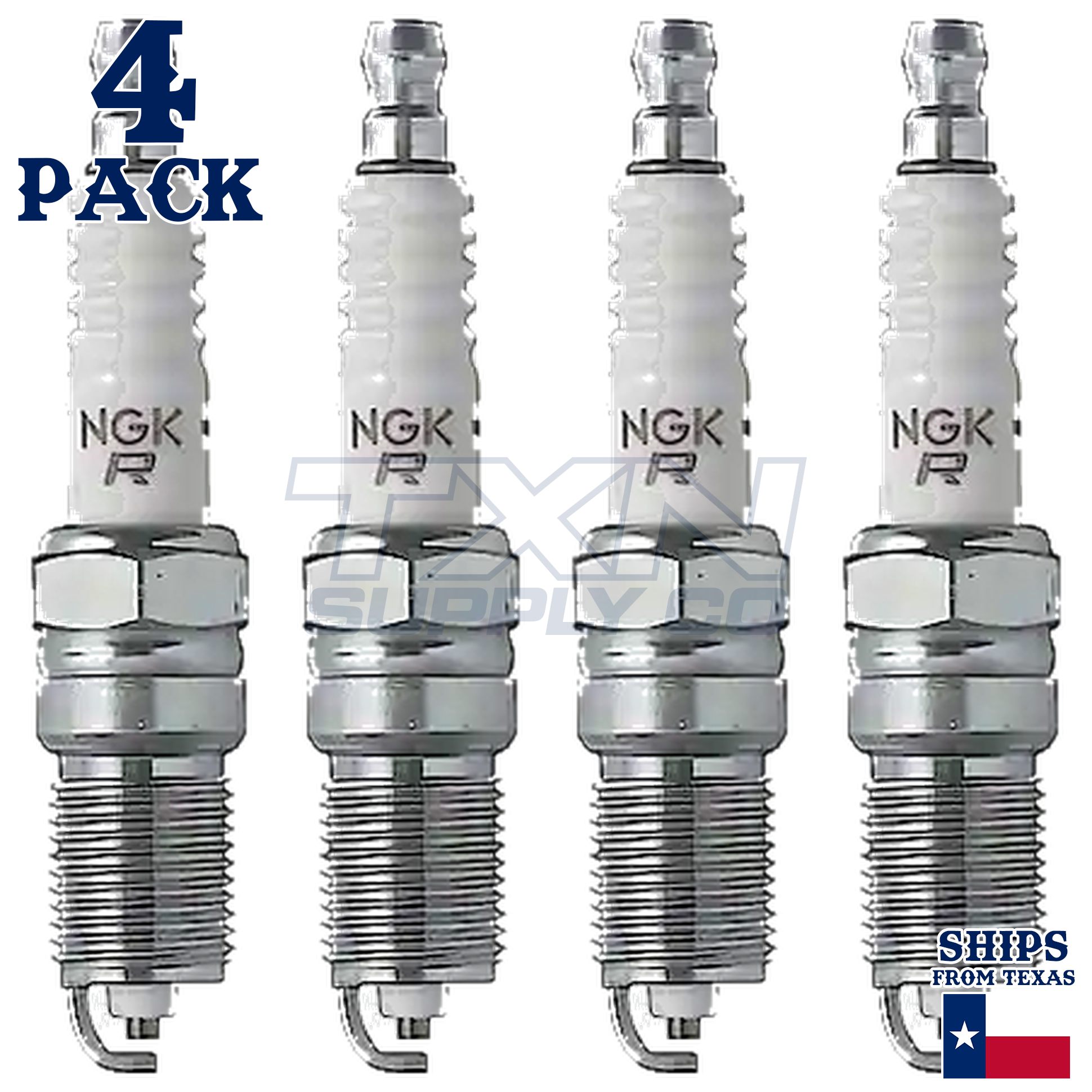 4 Pack NGK V-Power 4177 Spark Plugs TR6 - Image 2