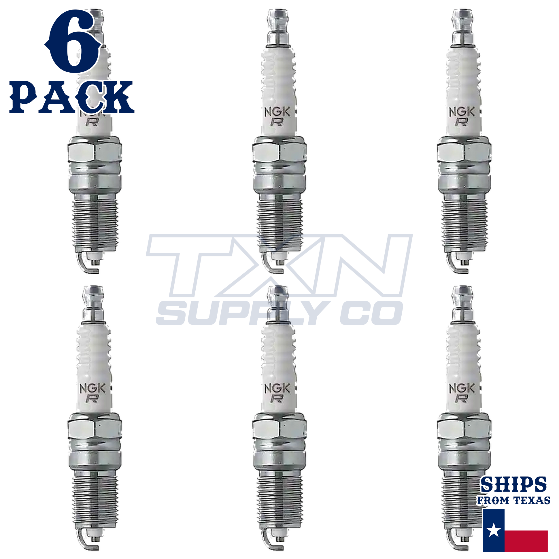 6 Pack NGK V-Power Spark Plugs 2001 for Mercury Sable V6 3.0L - Image 1