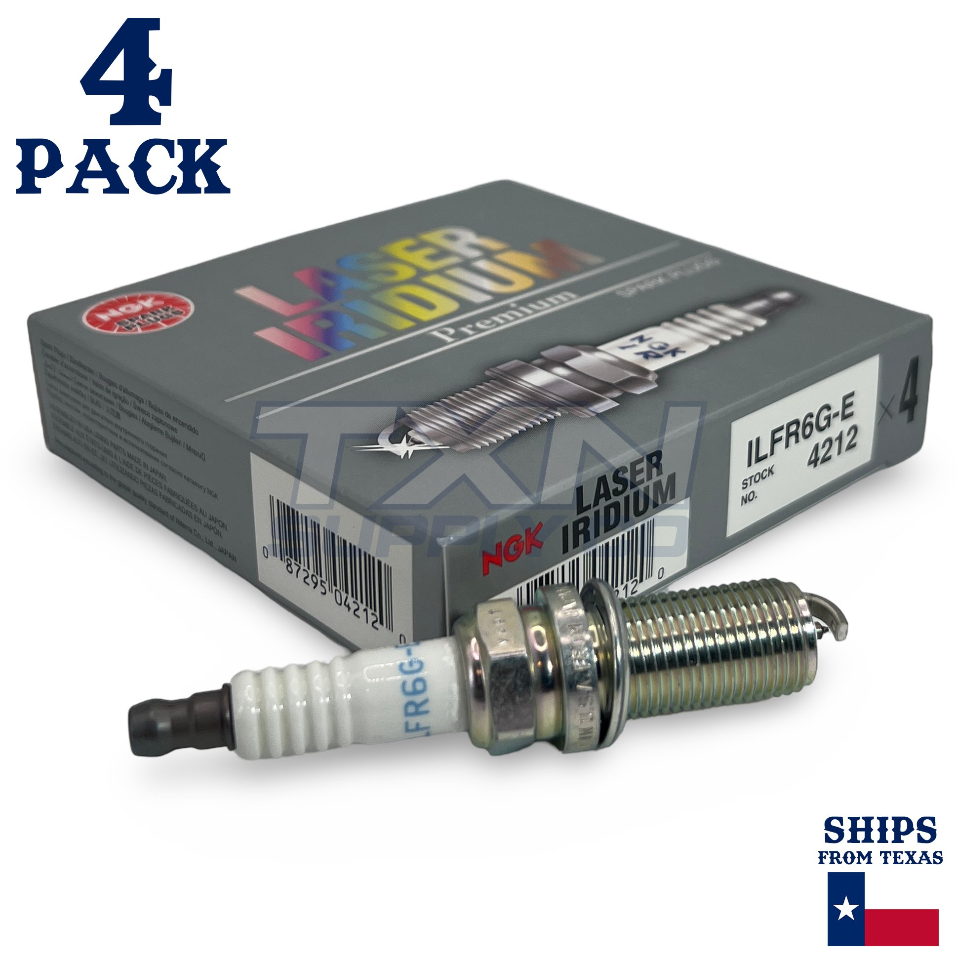 Boating Accessories New NGK Laser Iridium Spark Plug ILFR6GE, 4212 Set of 4 Spark Plugs
