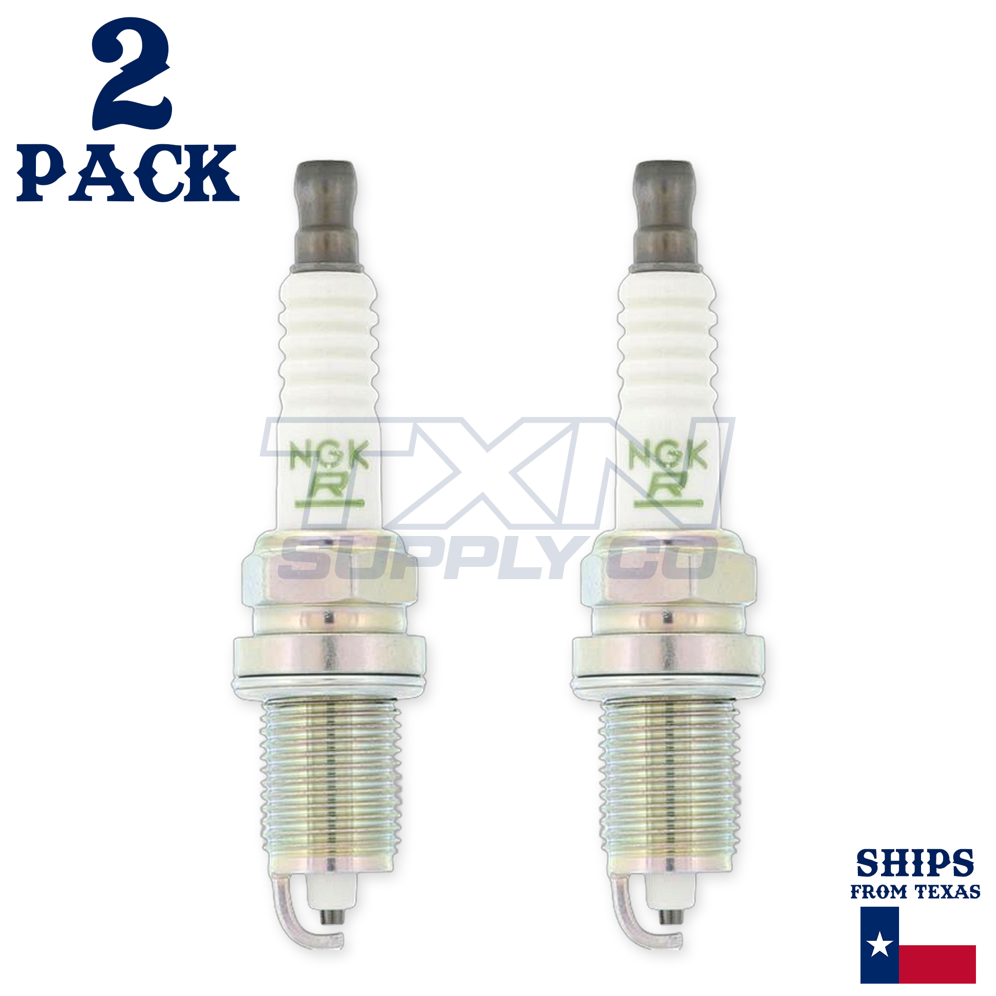 2 Pack NGK V-Power 4291 Spark Plugs ZFR6F-11 - Image 2