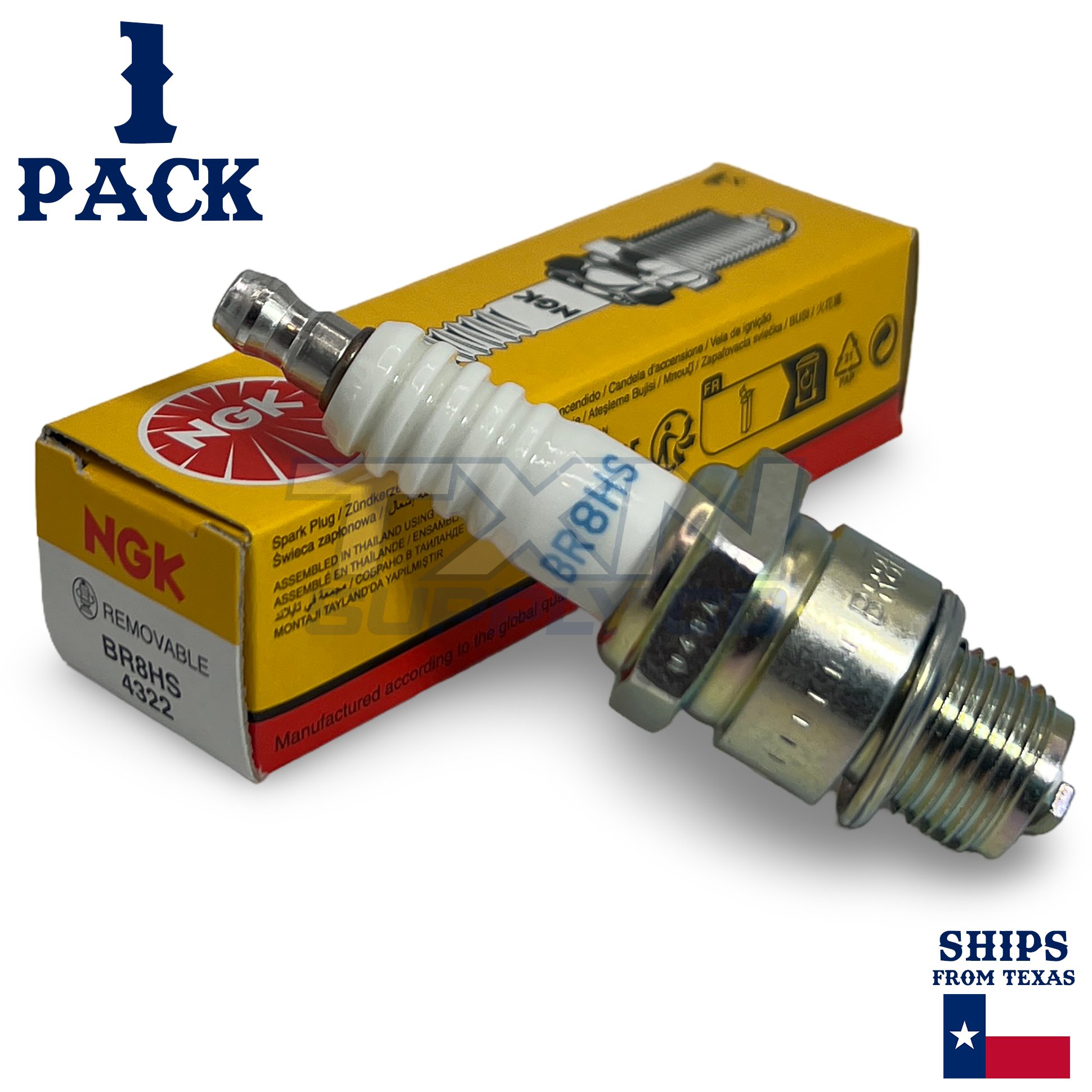1 Pack NGK V-Power 4322 Spark Plugs BR8HS - Image 1