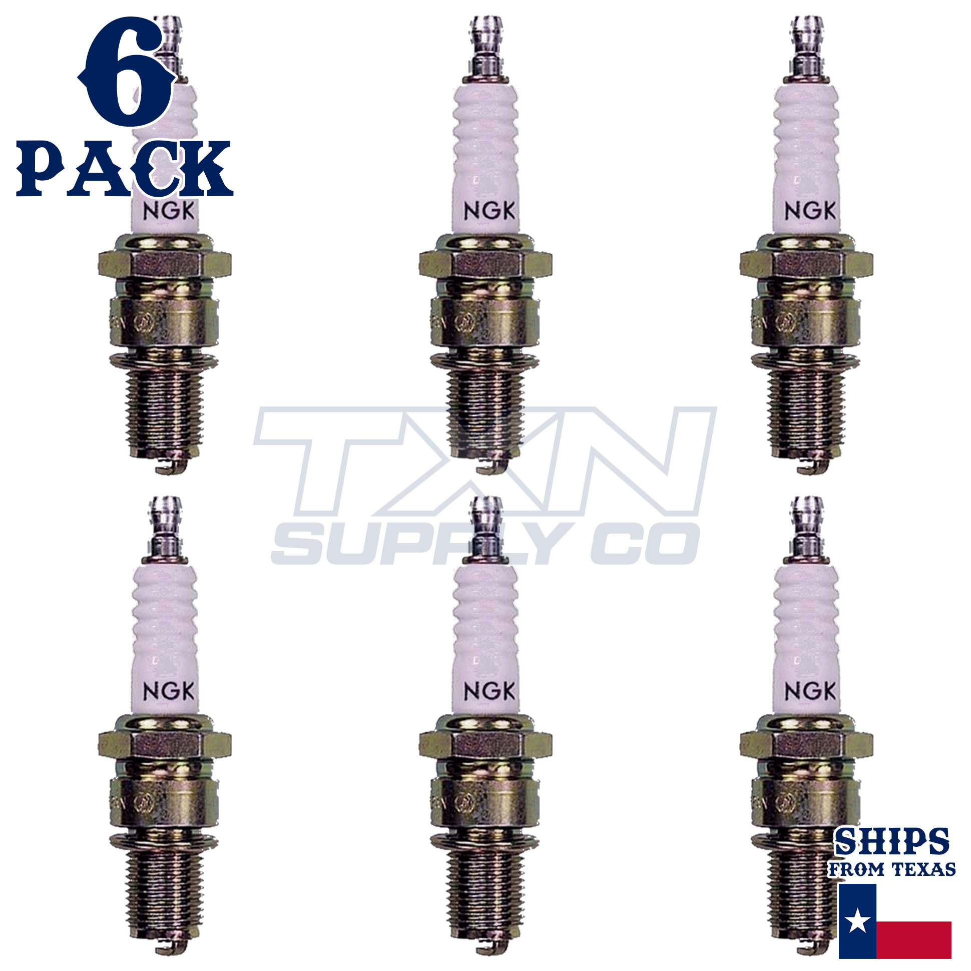 6 Pack NGK V-Power 4322 Spark Plugs BR8HS - Image 2