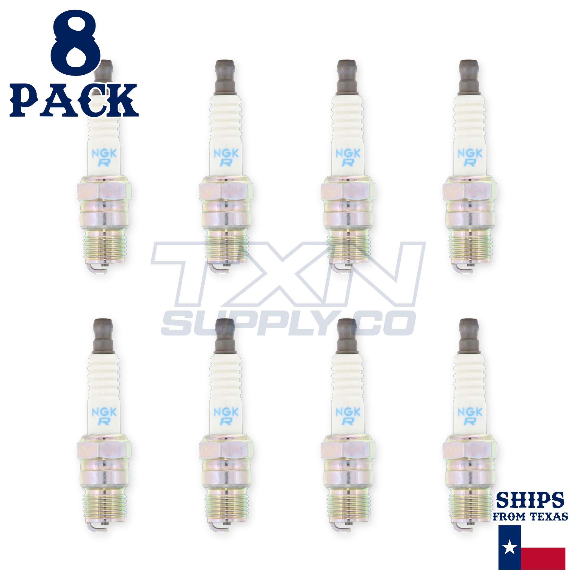 8 NGK Spark Plugs - For Yamaha 8 YEMS V8MTR 350 CUBIC INCH Outboard Motor - Image 2