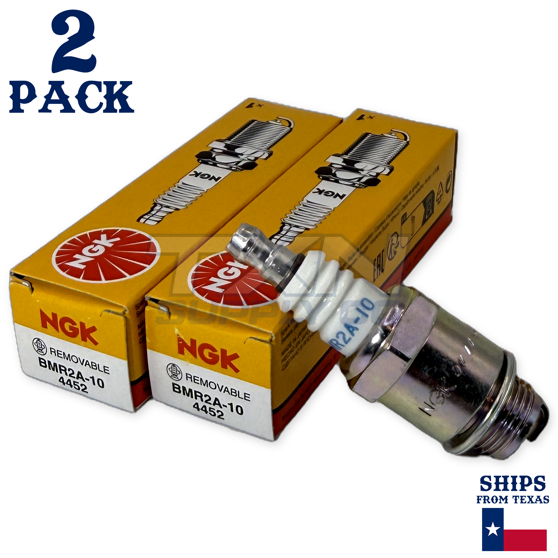 NGK 4452 BMR2A-10 Spark Plugs 2 Pack