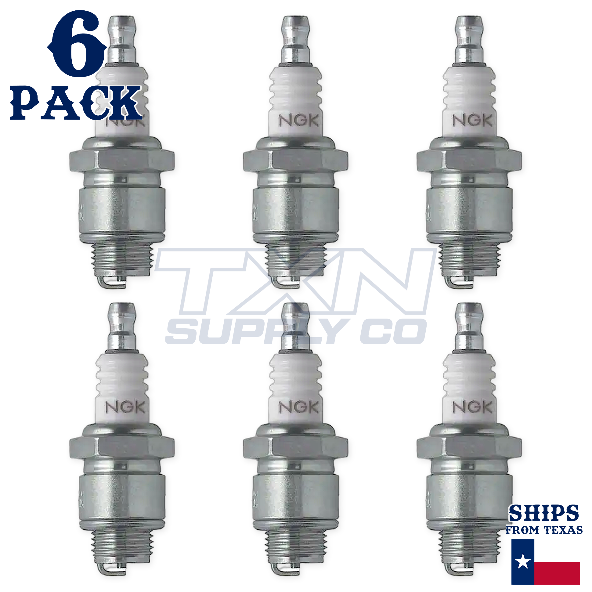 NGK 4452 BMR2A-10 Spark Plugs 6 Pack - Image 2