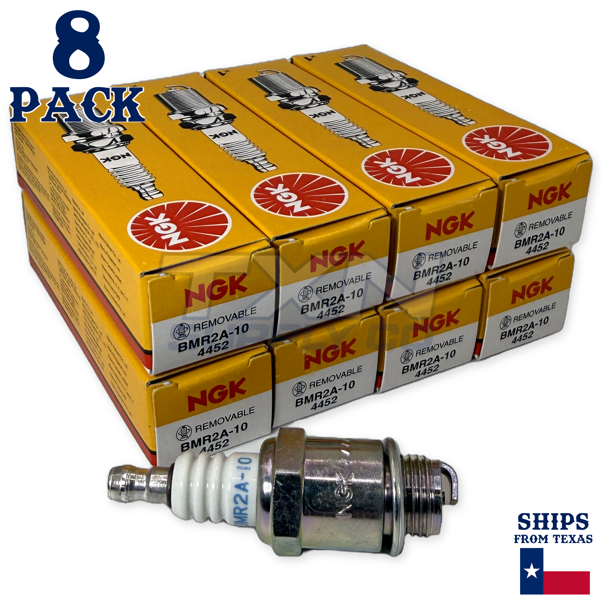NGK 4452 BMR2A-10 Spark Plugs 8 Pack
